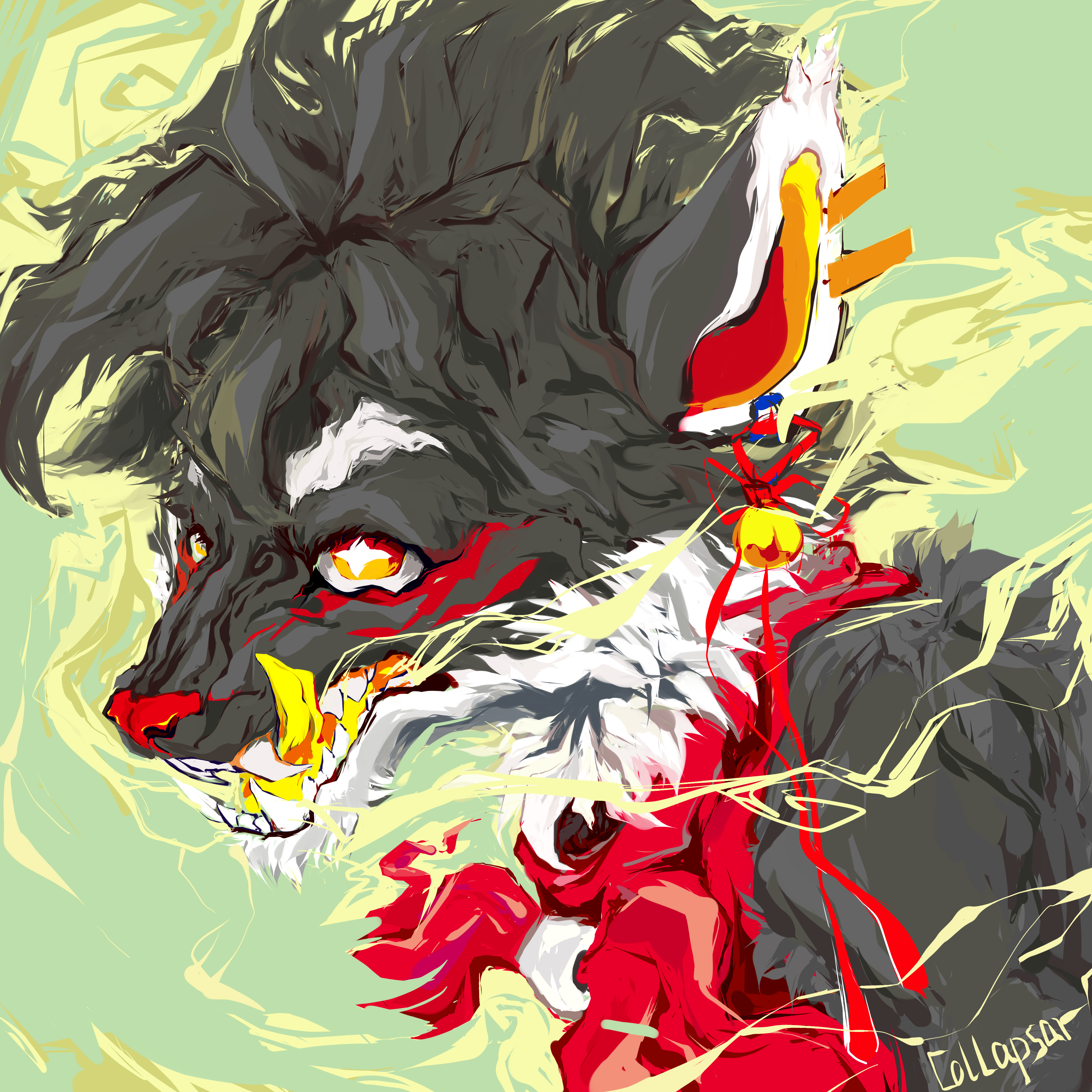 因为太菜爬走了 是给柴犬的赠图#兽设# #兽# #兽圈