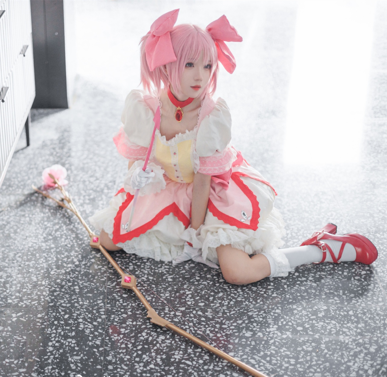 花柒Hana魔法少女小圆鹿目圆香cosplay3