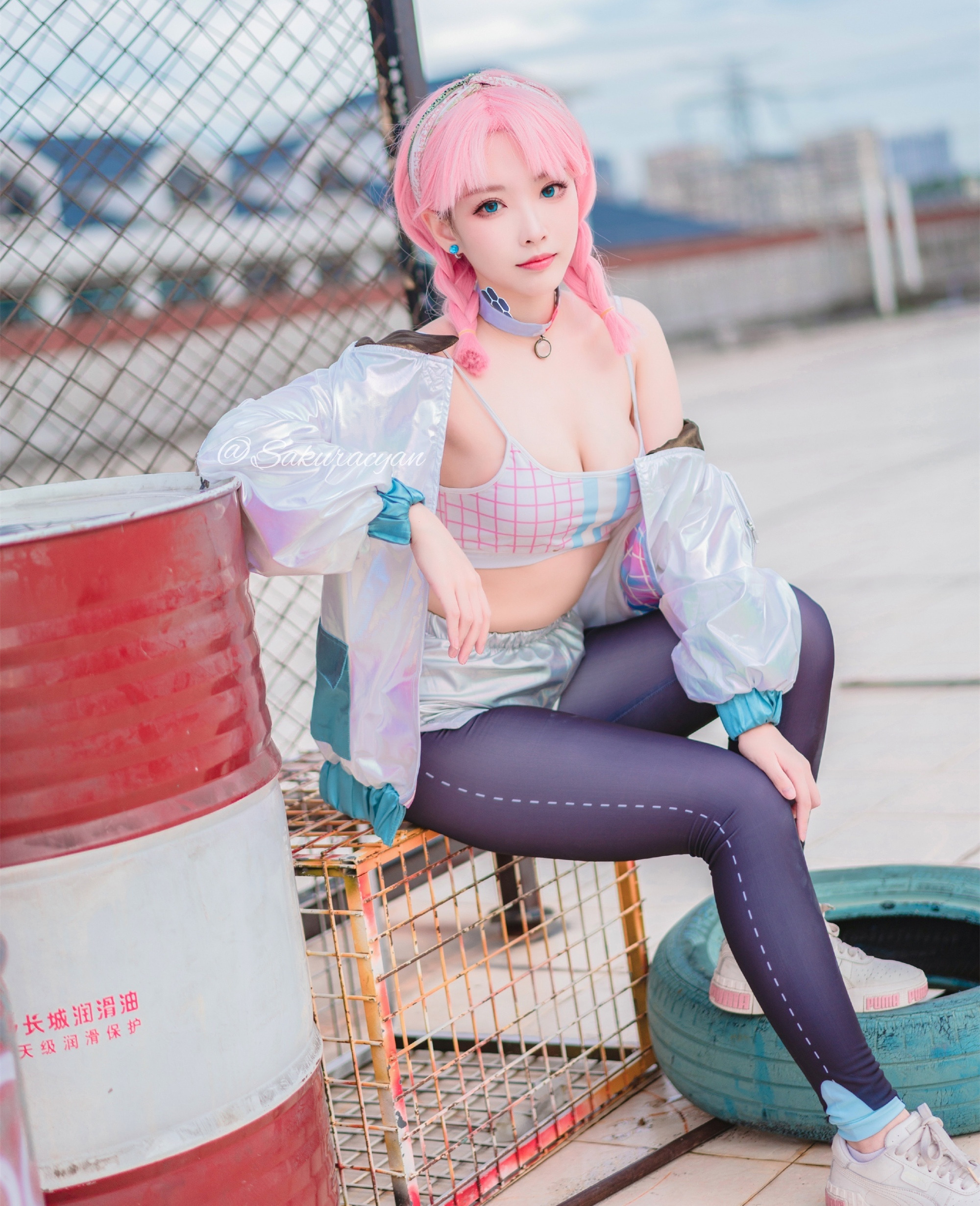 宮本桜明日方舟浅滩律动蓝毒cosplay4