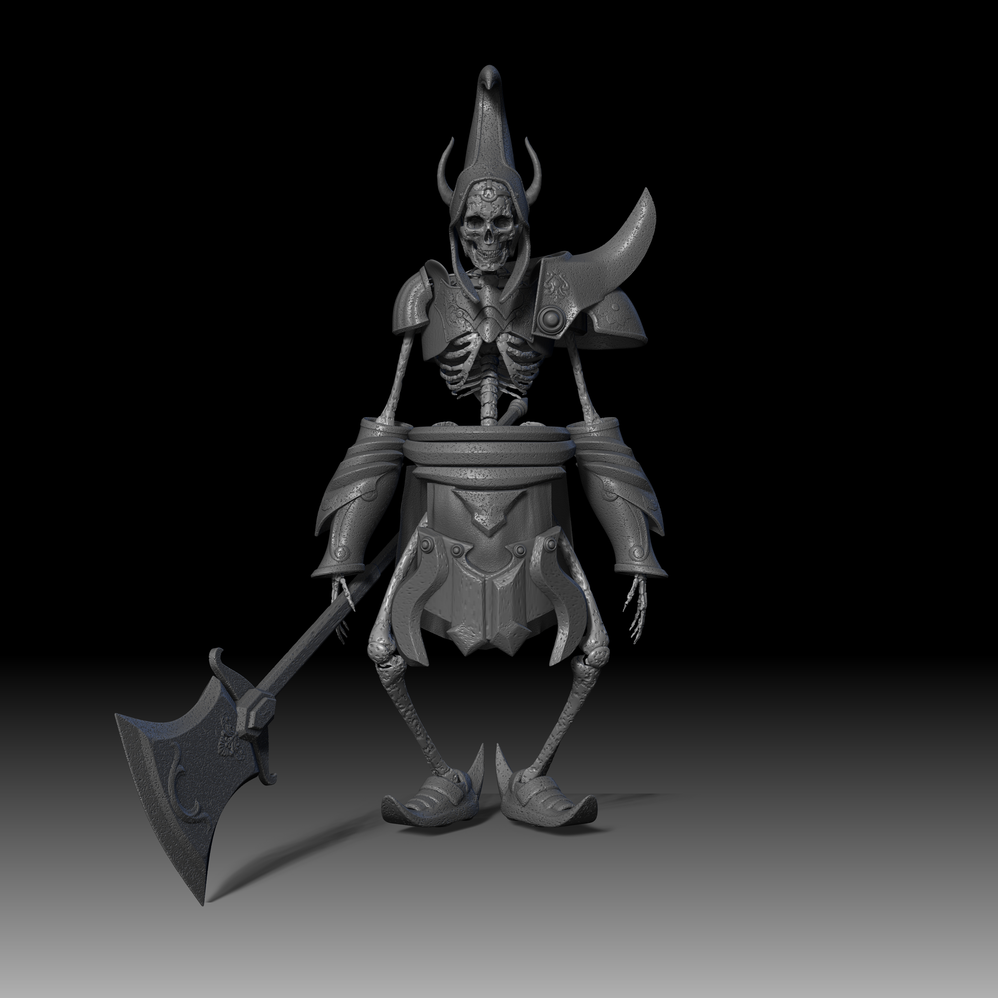 zbrush作品——骷髅战士