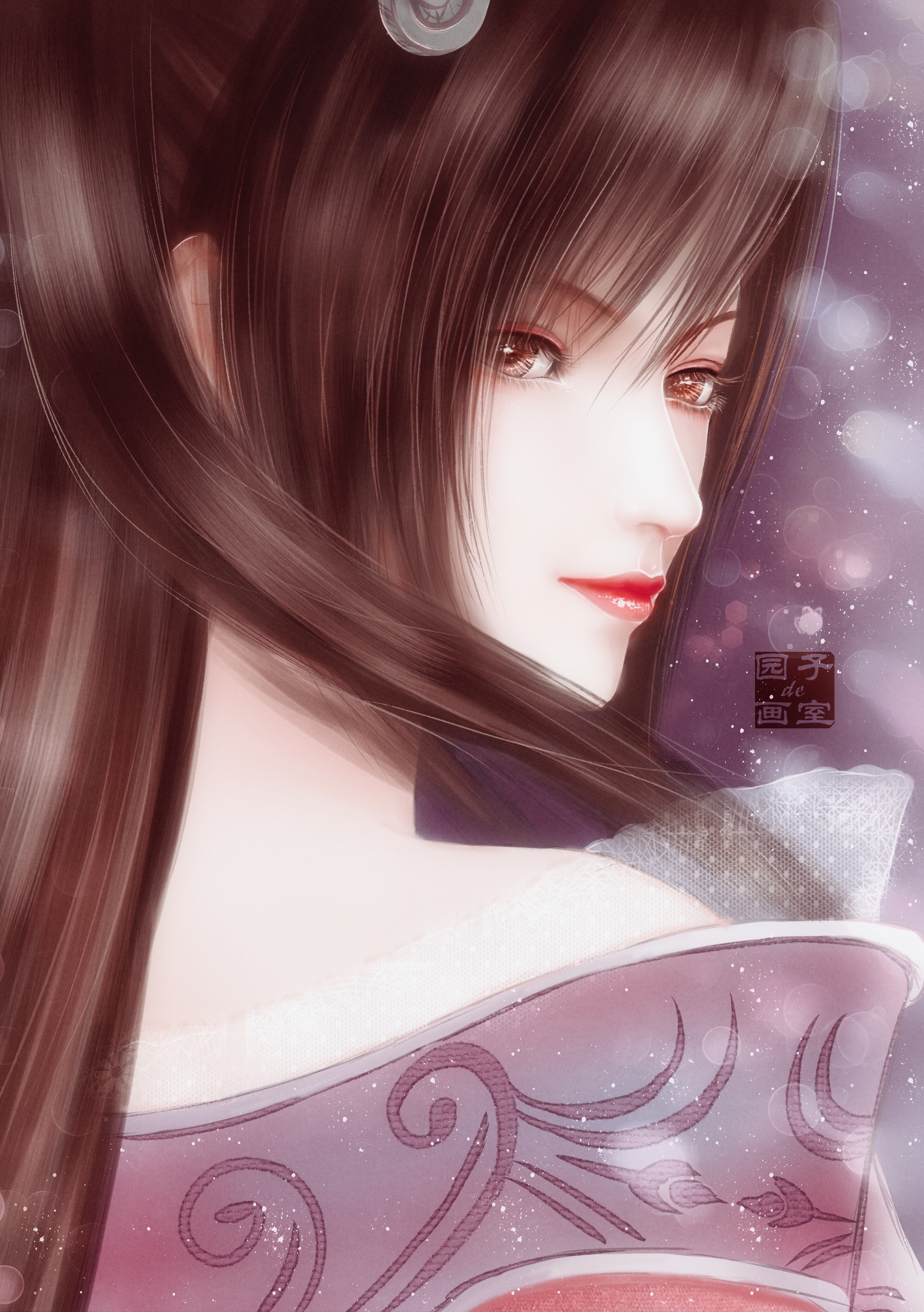 yuanzi·画·回眸笑·红莲·天行九歌