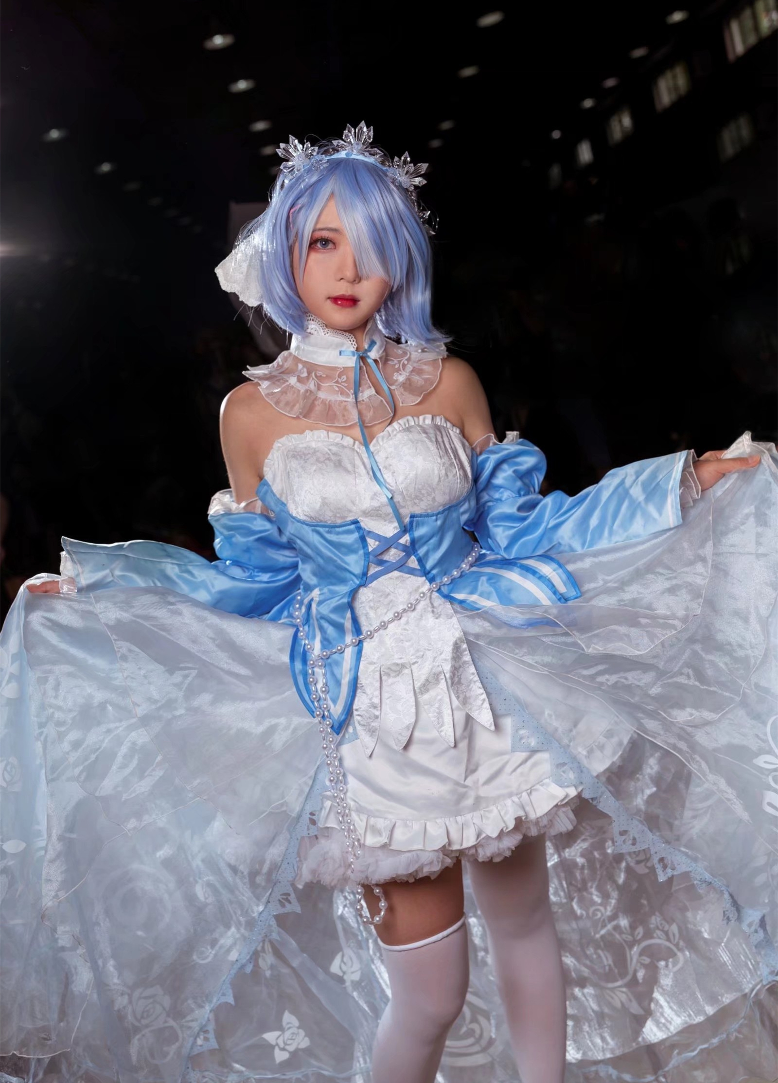 包纸爱酱不好吃蕾姆冰晶礼服cosplay2