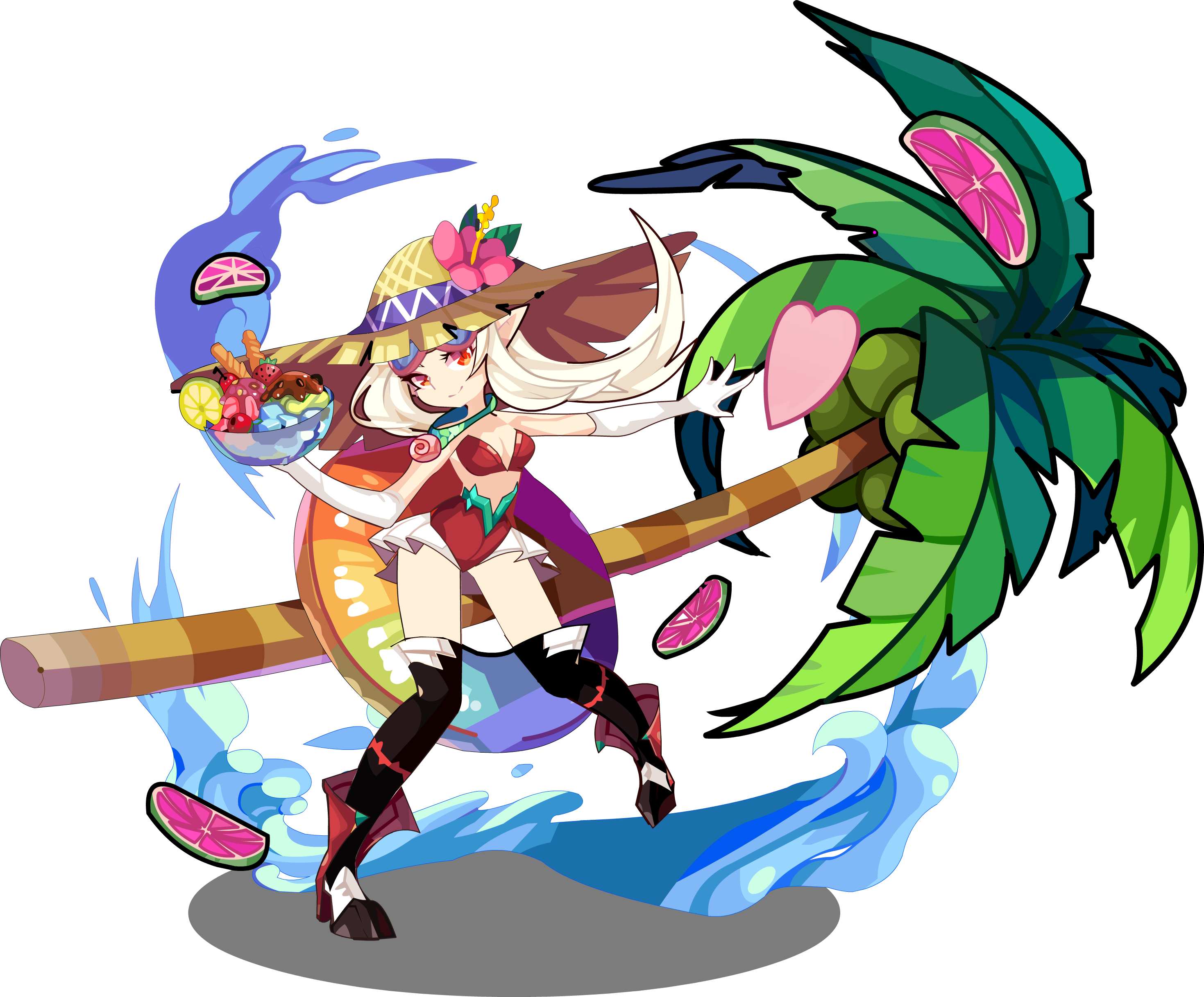 【泳装系列最后一期】泳装·暗之雪莉 凯瑞尔的腿微调了一下,去掉了