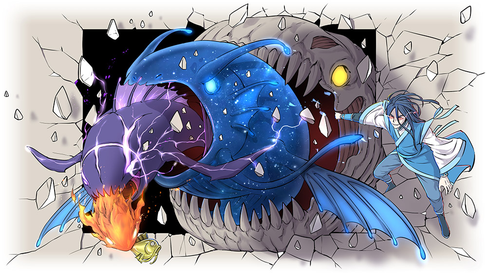 ta 的直播间闲置中b漫《鲲吞天下》肝稿直播画漫画的默1612ta 的小