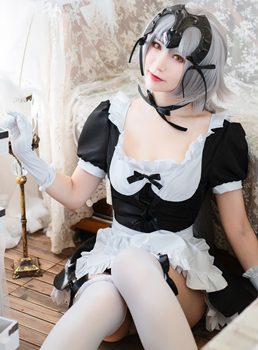 冥戏_CatN黑贞德女仆装Cosplay