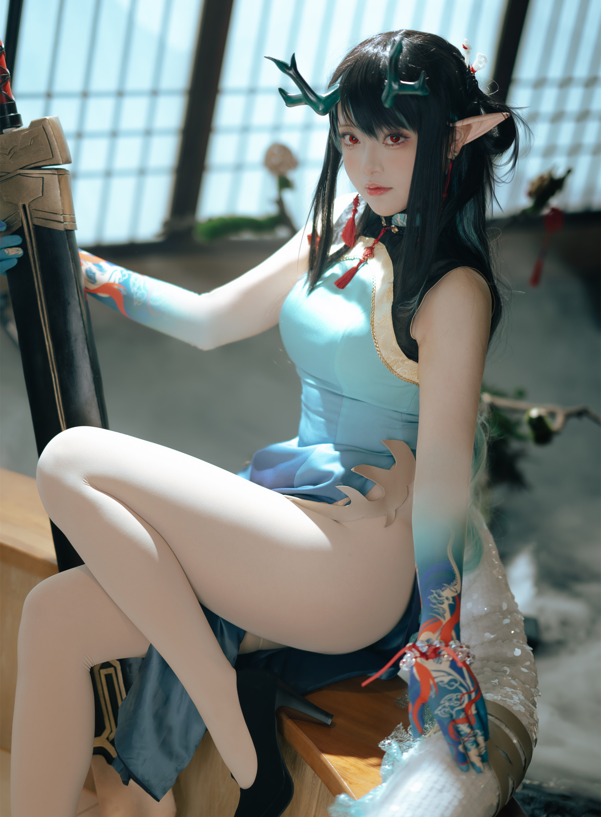 黑龙贯通明日方舟染尘烟夕cosplay1