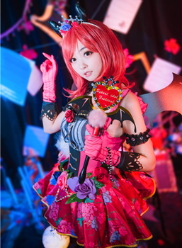 蓝裳LoveLive小恶魔西木野真姬Cosplay