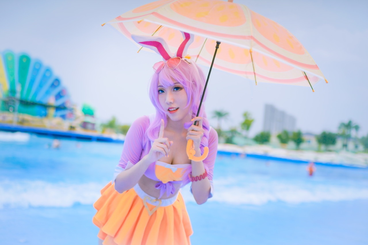 叶唯唯公孙离蜜橘之夏泳装cosplay6