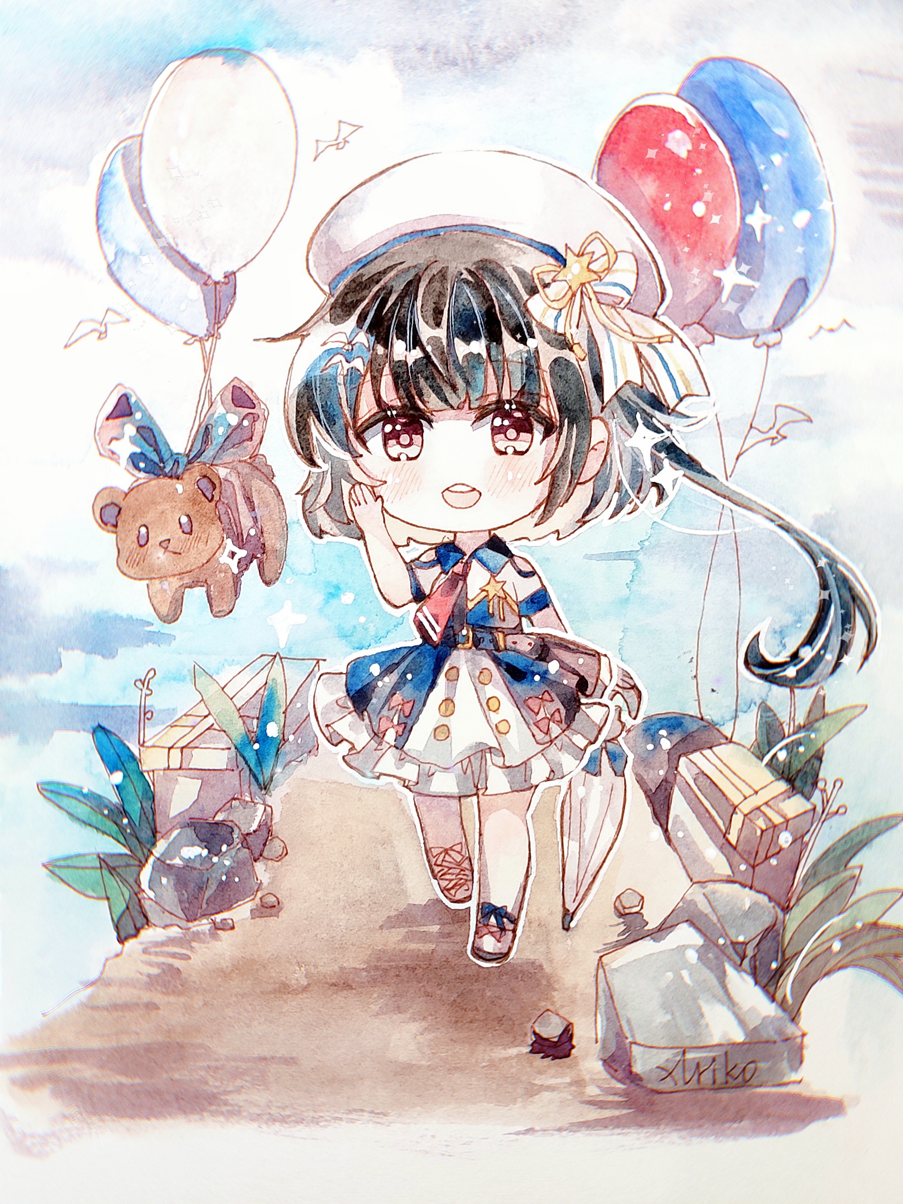 蓝色青空一望无垠天气正好~ #泠鸢同人# (  )@泠鸢yousa