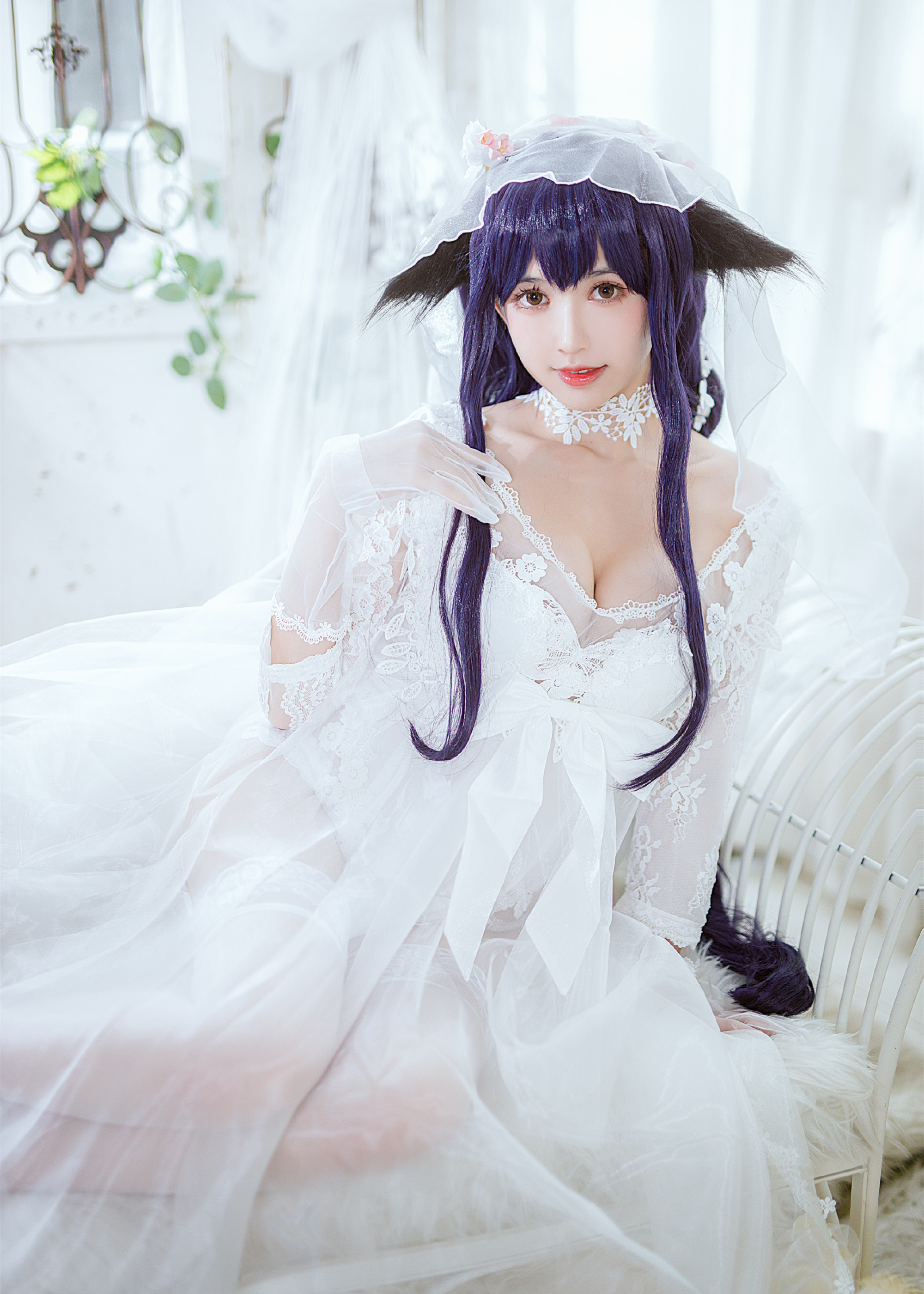 鳗鱼霏儿碧蓝航线吾妻婚纱cosplay6