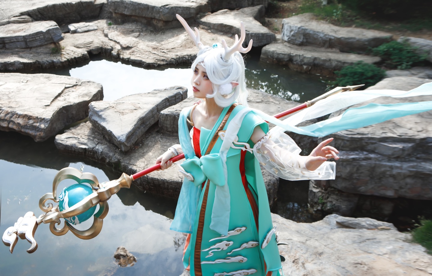 阿柒王者荣耀瑶遇见神鹿Cosplay3