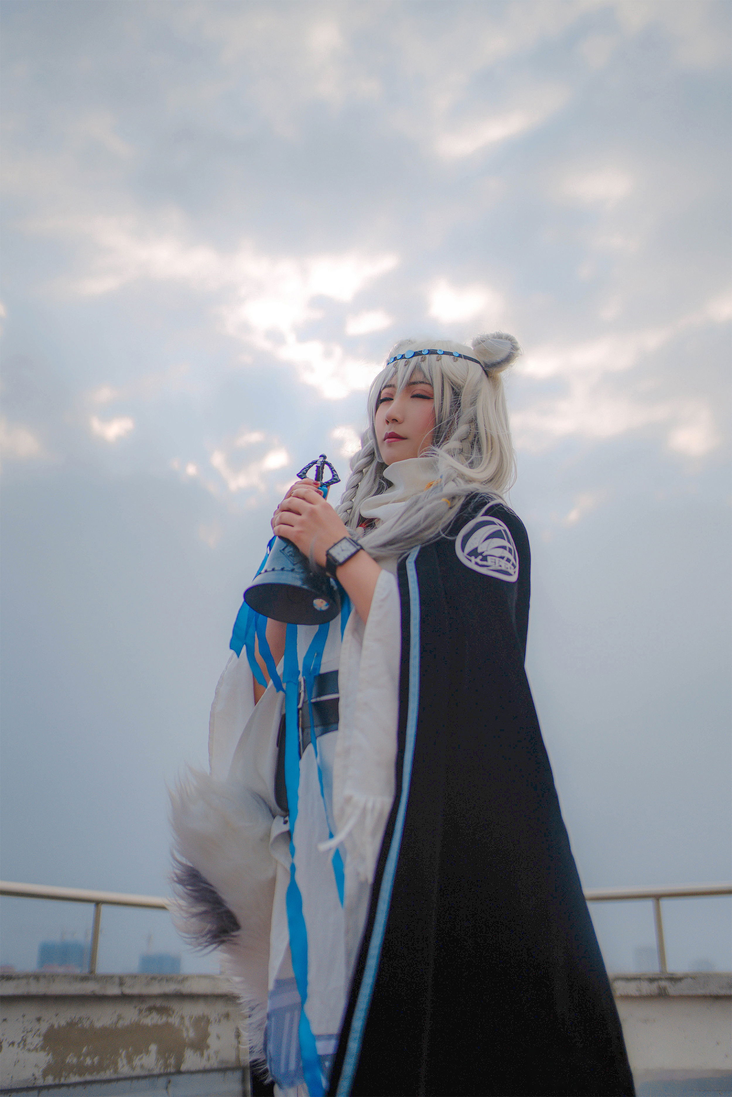 一只郁_可爱_凛明日方舟初雪cosplay6