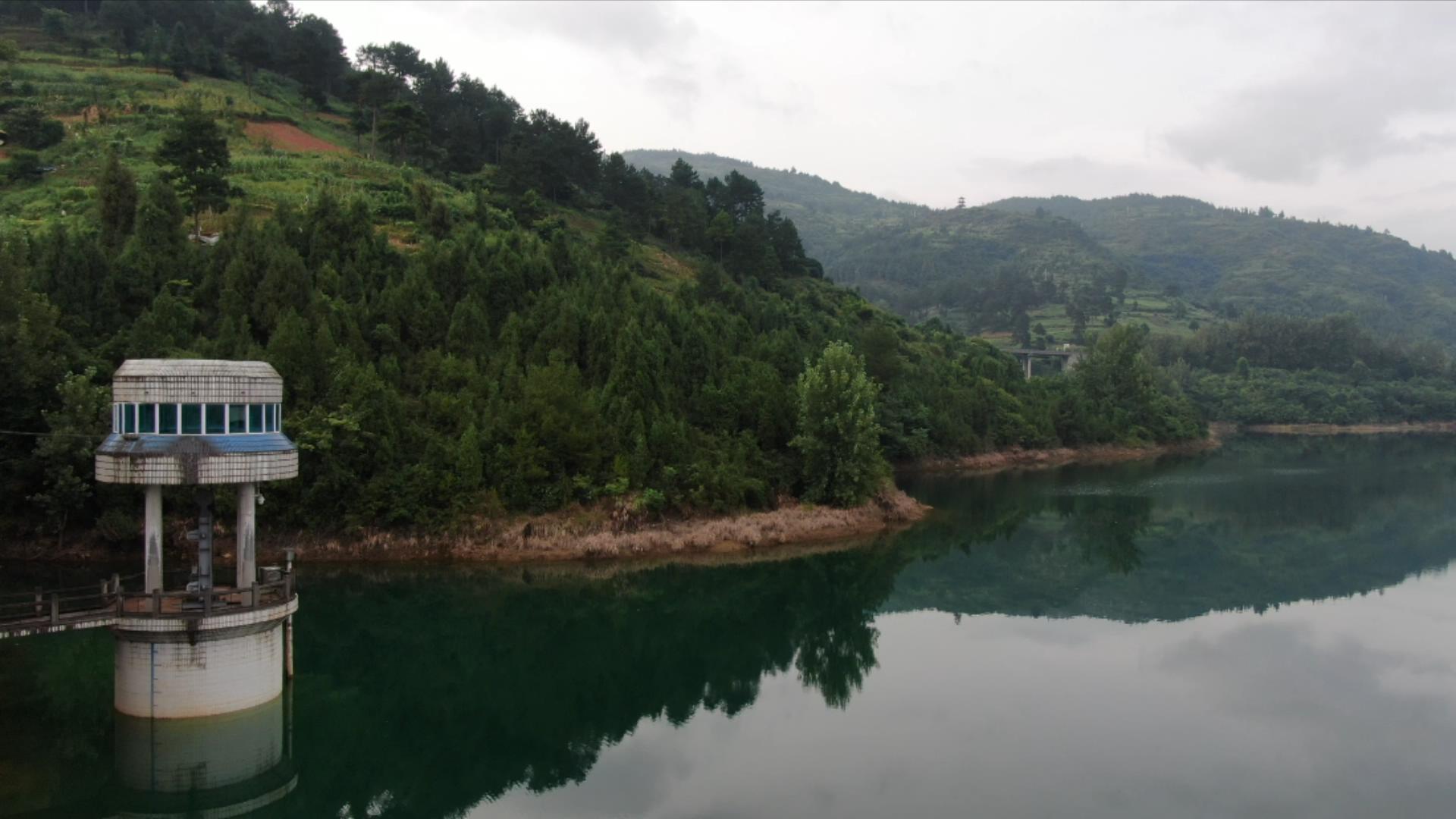 绿水青山,湖里有鱼,金泉湖景色宜人,秋意
