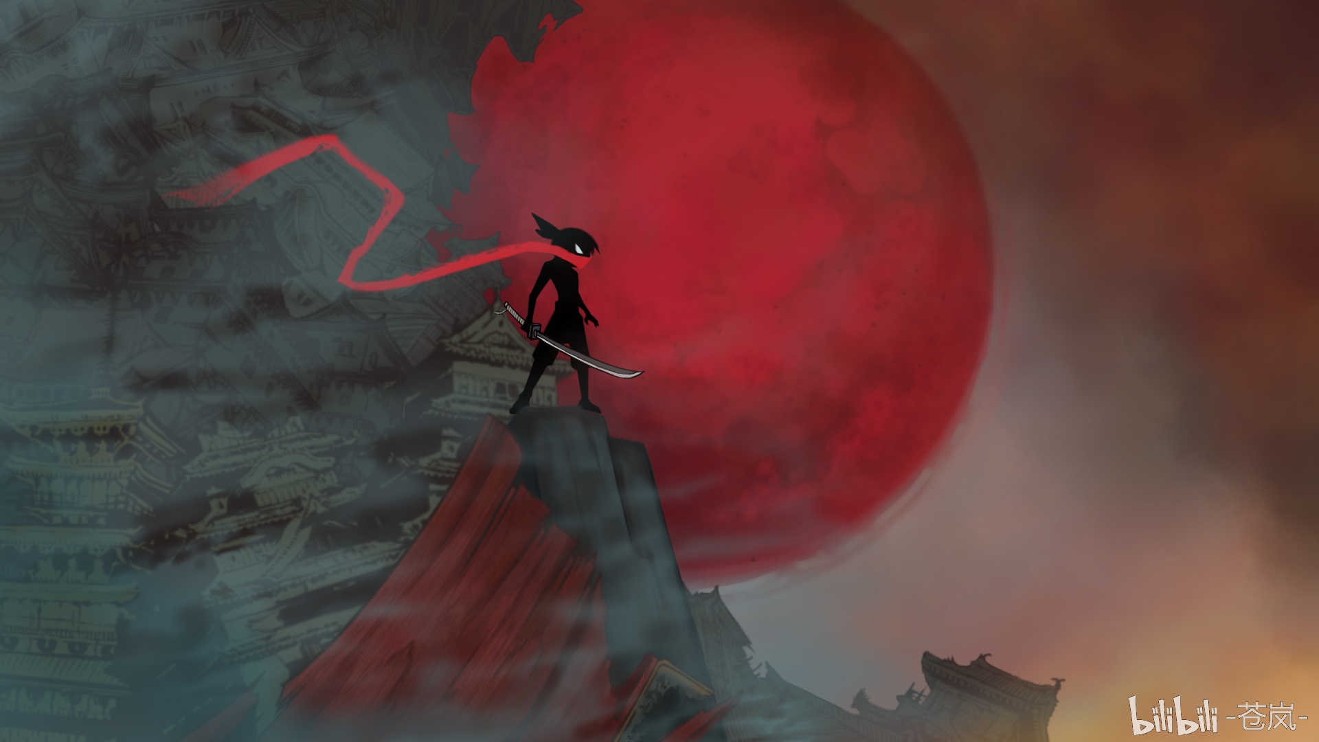 中秋节,血月高悬,火柴人版黑魂.哈哈哈