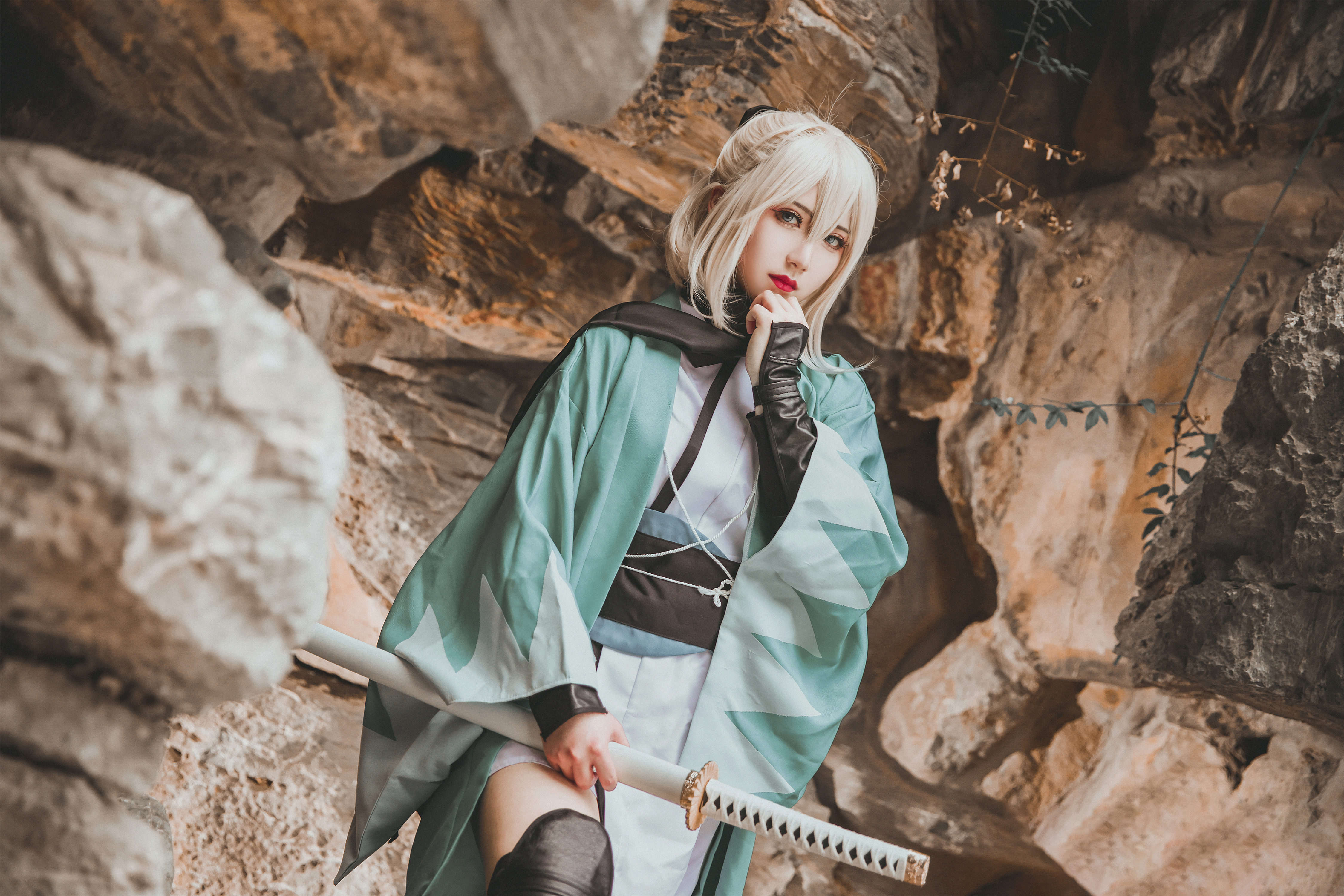 一只郁_可爱_凛Fate/GrandOrder冲田总司cosplay5