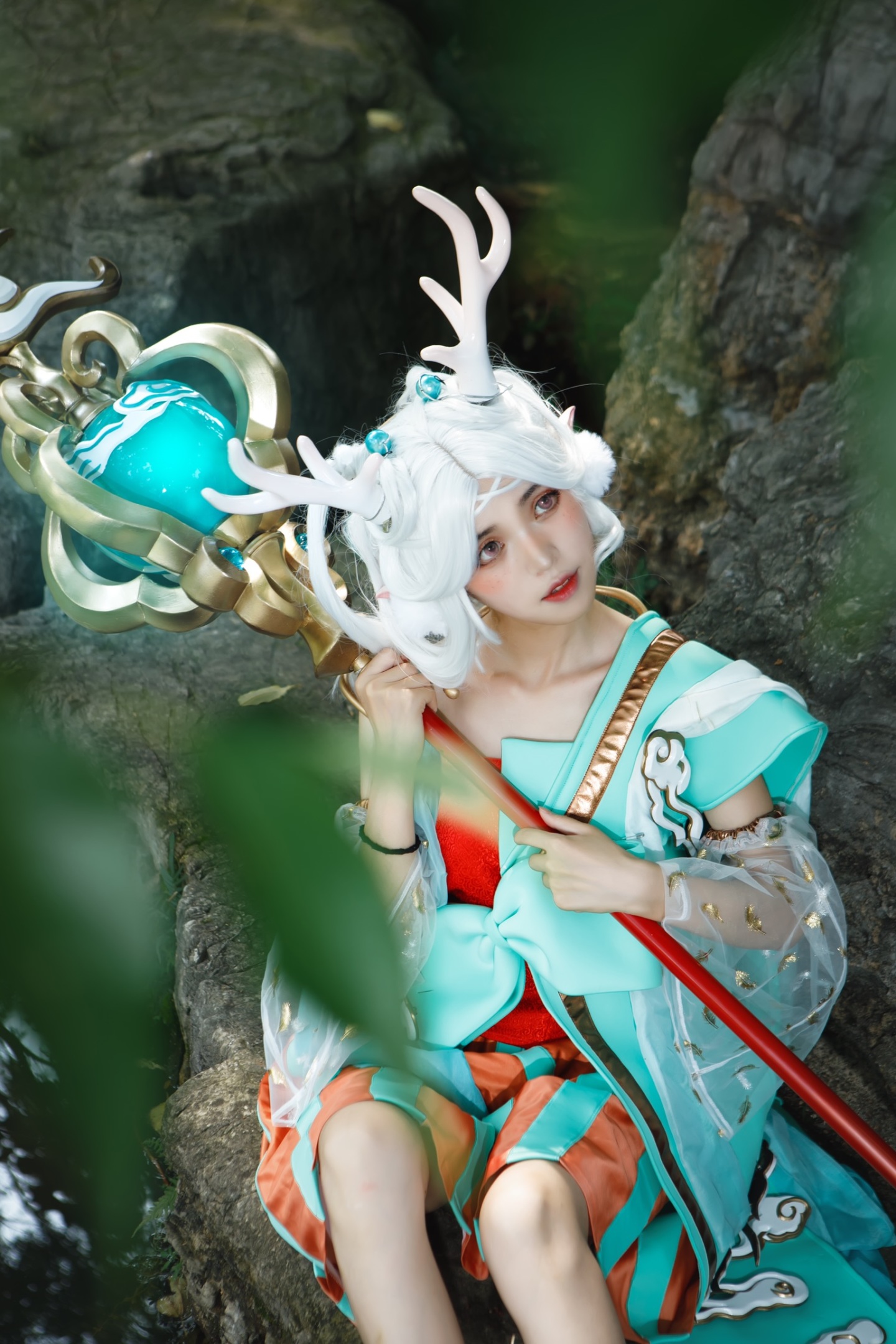 阿柒王者荣耀瑶遇见神鹿Cosplay6