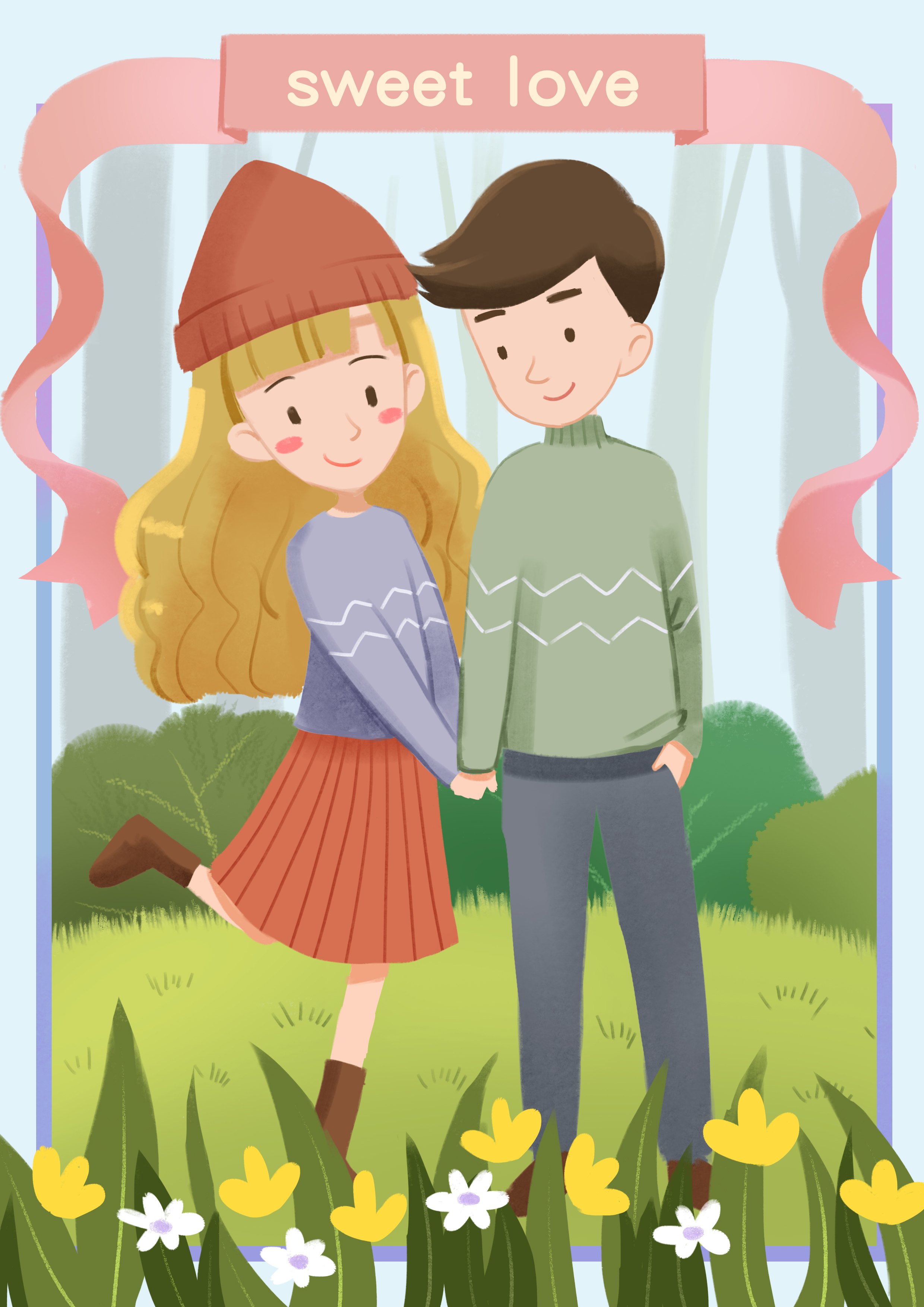 情侣插画 _ miyuki美雪 _ 哔哩哔哩相簿