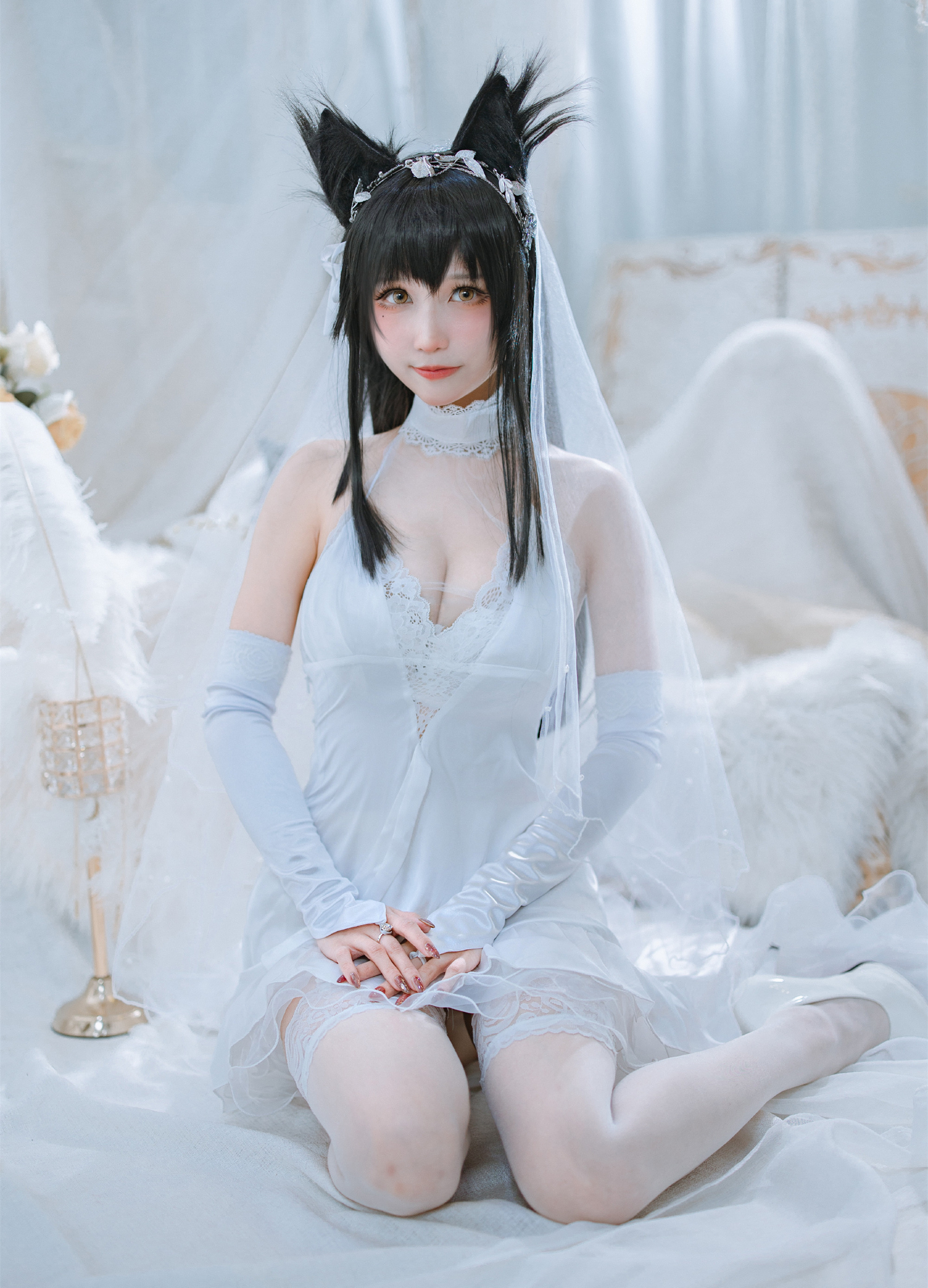 小粉十文字碧蓝航线白花的誓言cosplay2