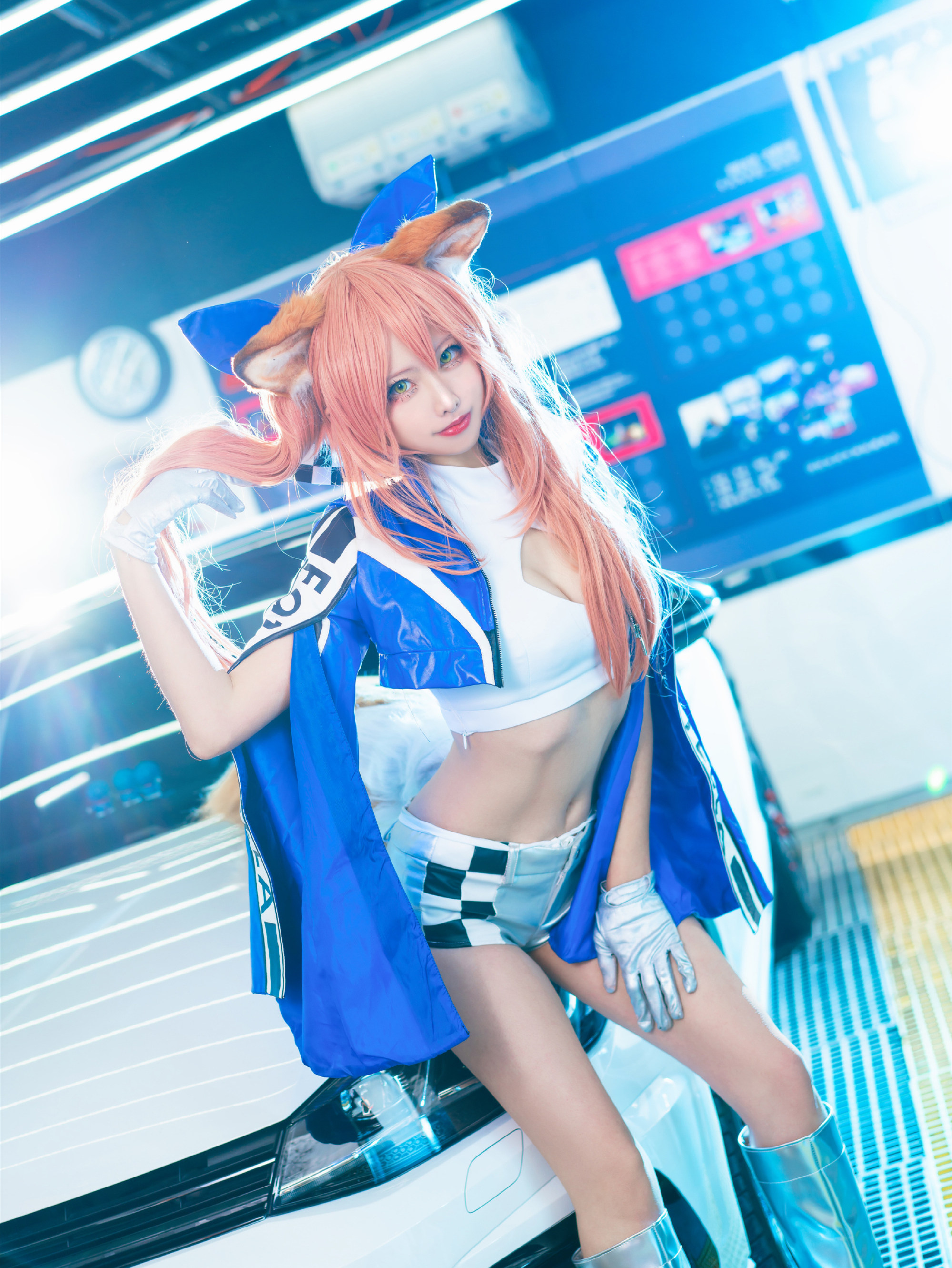 樱岛嗷一玉藻前赛车服cosplay4