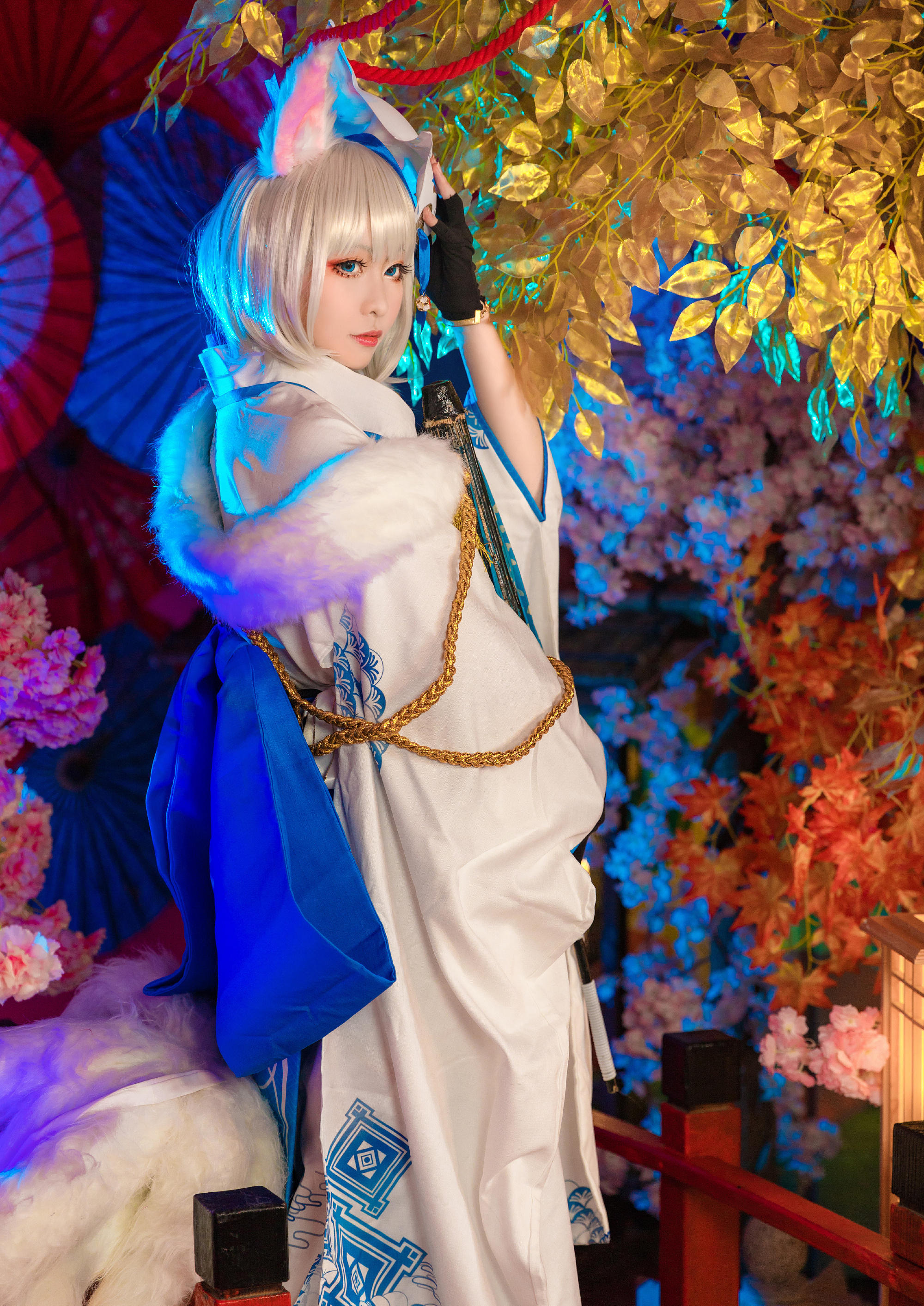 樱岛嗷一加贺白狐贺正cosplay5