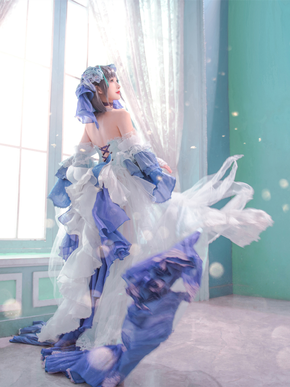 是夙卿呀碧蓝航线柴郡冰雪公主cosplay5