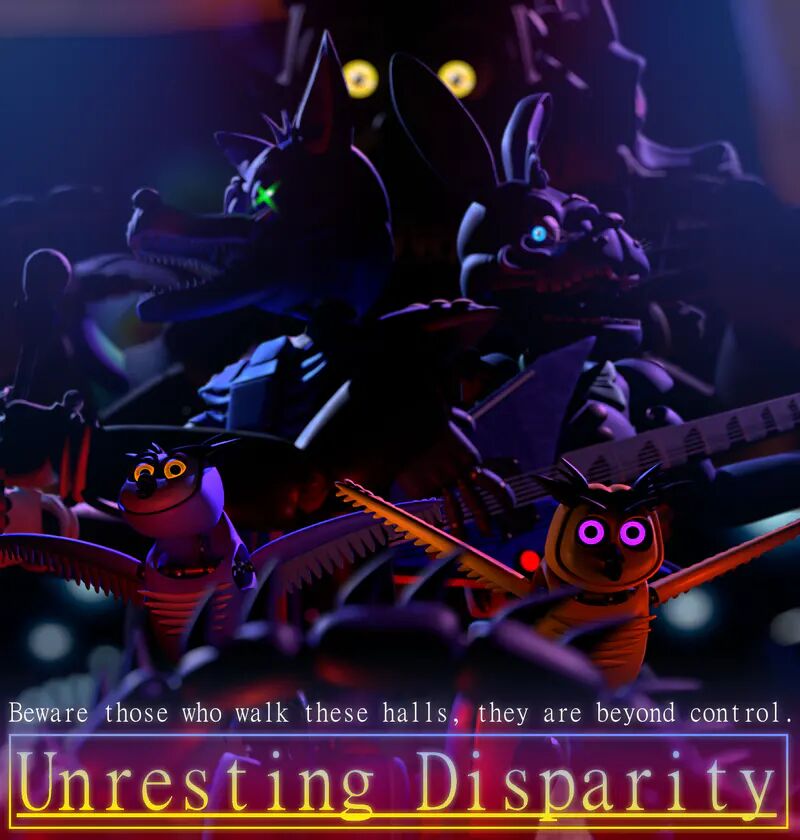 玩具熊的五夜后宫##fnaf##ud# unresting disparity角色全员海报