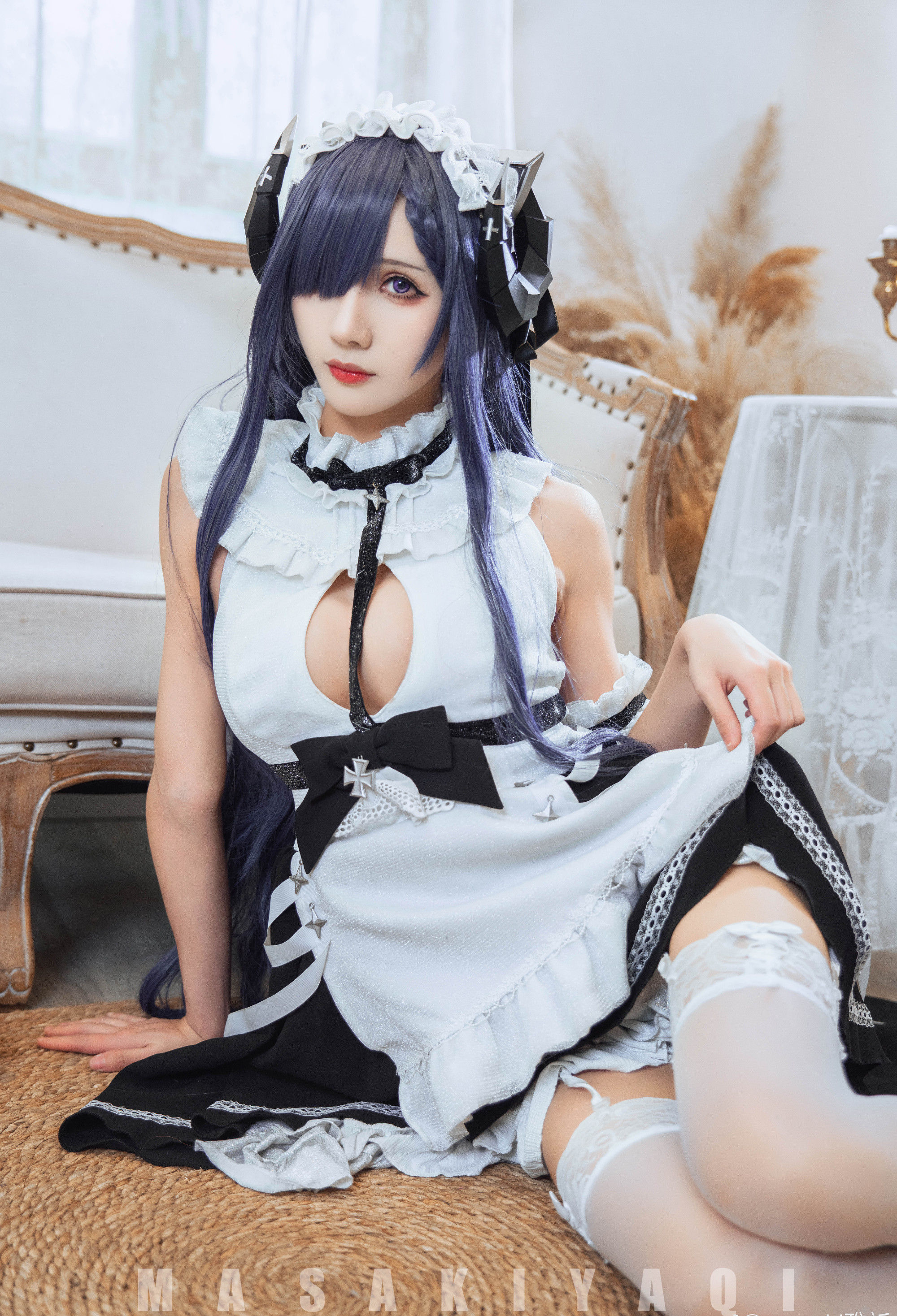 Masaki雅祈碧蓝航线奥古斯特女仆CosPlay9