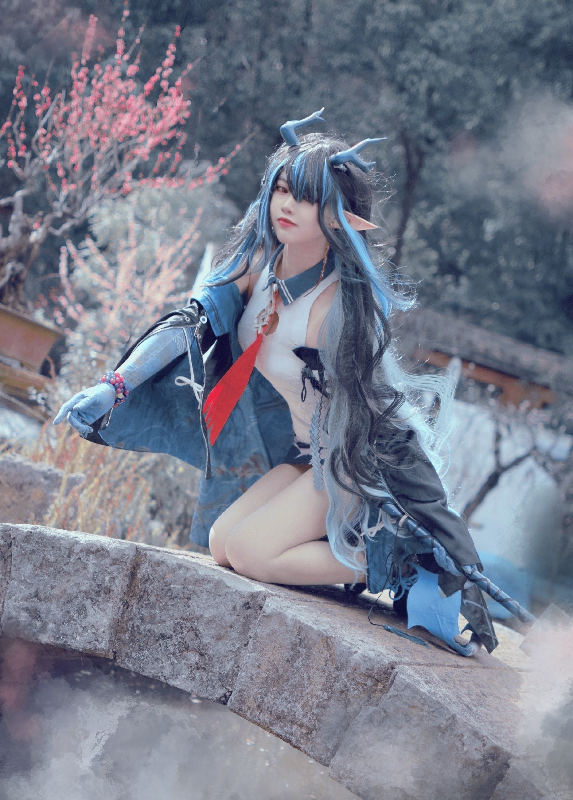 目白鹿明日方舟夕cosplay8