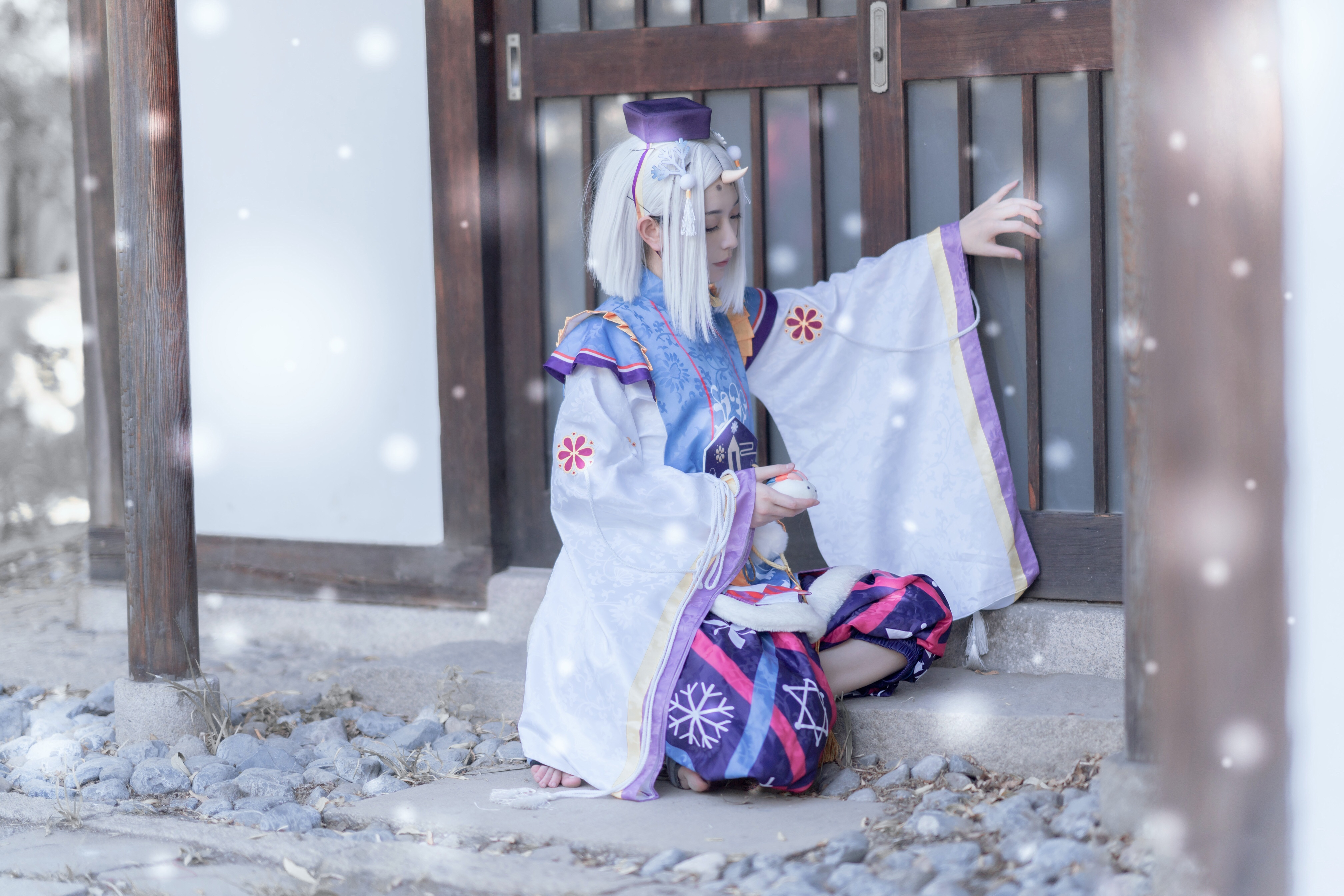 桃墨舒格阴阳师雪童子雪女cosplay5