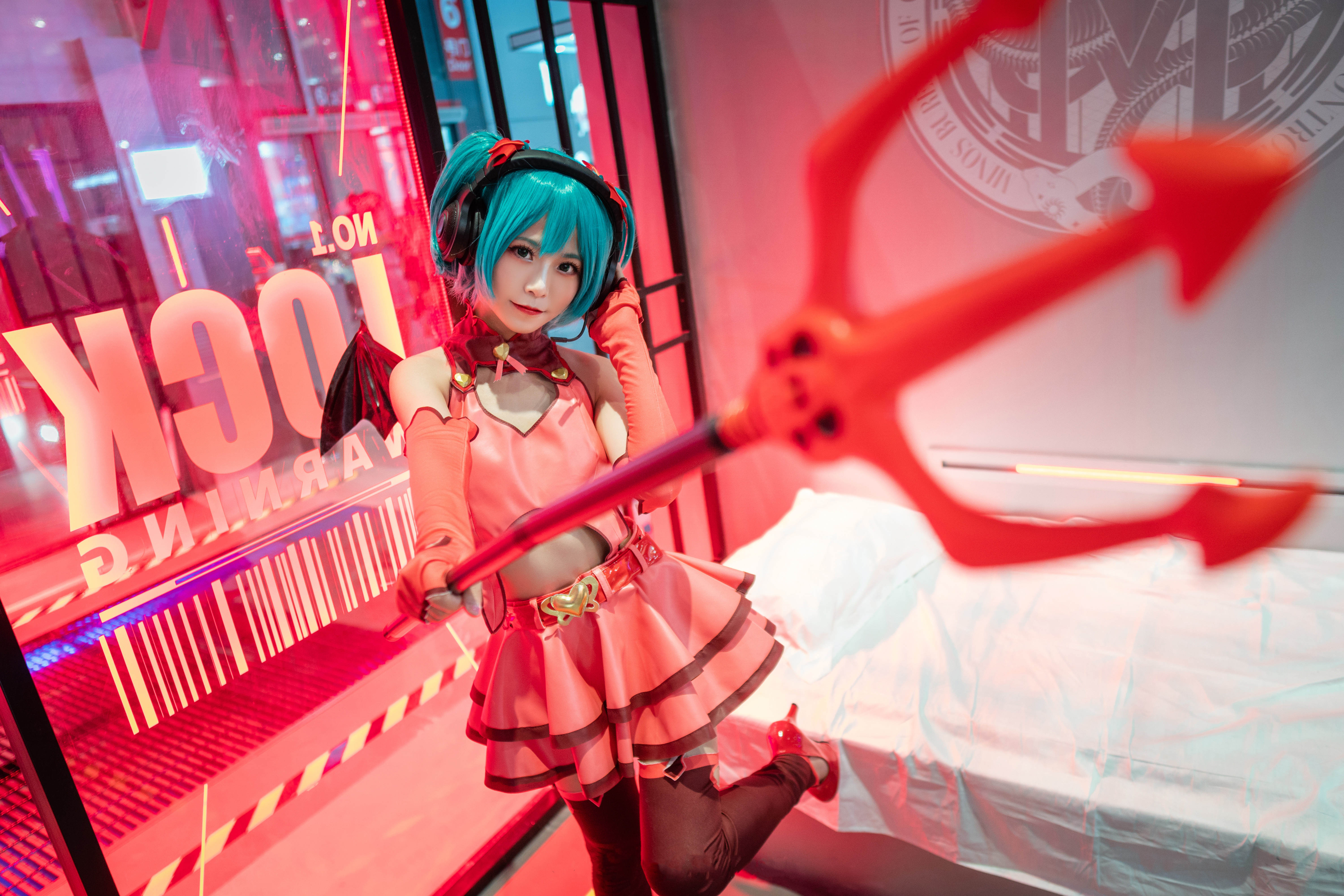 洛城雪Yuki初音未来小恶魔cosplay2