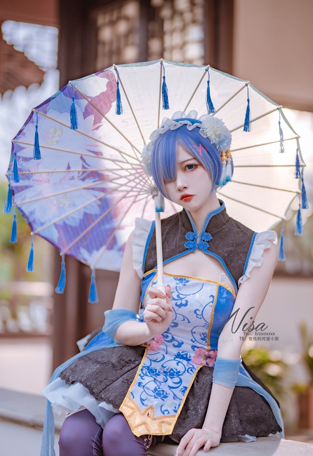 二佐Nisa蕾姆旗袍CosPlay9