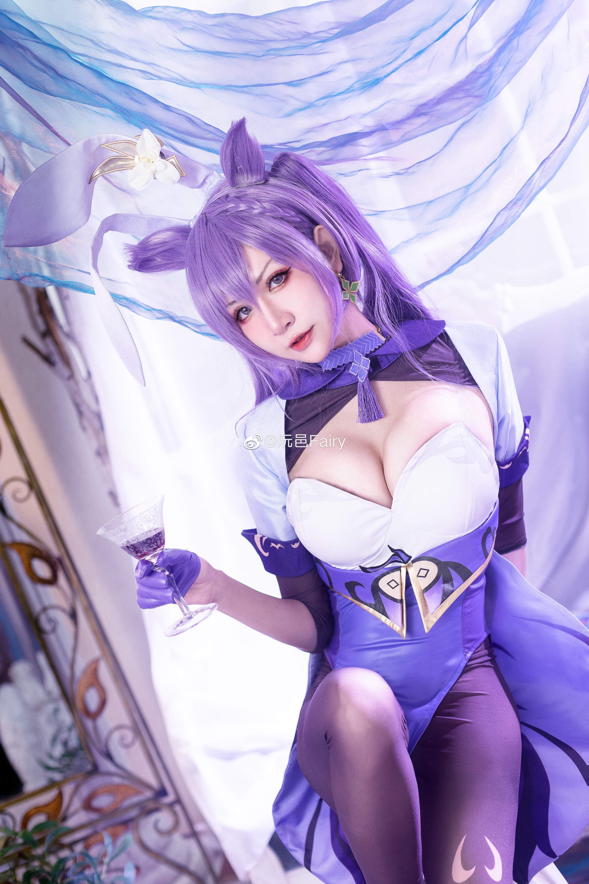 阮邑Fairy兔兔版刻晴cosplay7