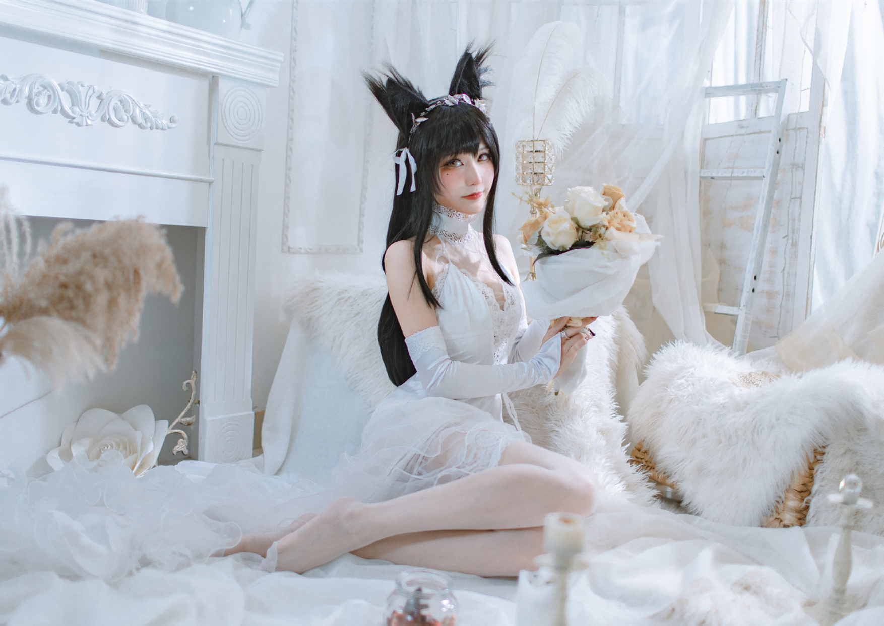 小粉十文字碧蓝航线白花的誓言CosPlay7