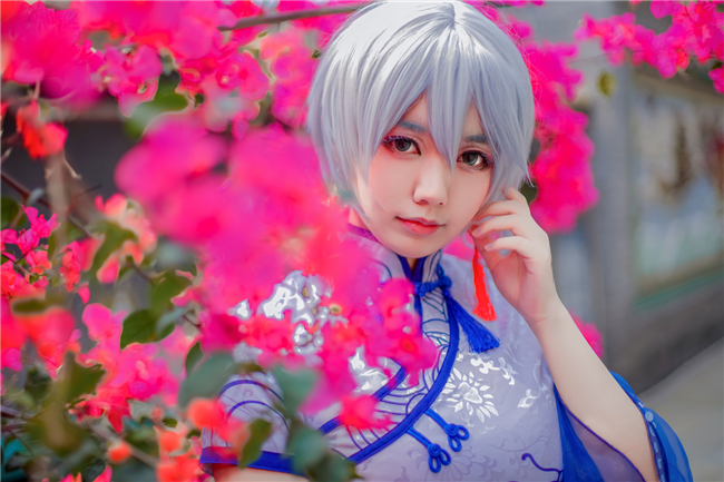 太子Vsinger言和青花瓷同人旗袍CosPlay5