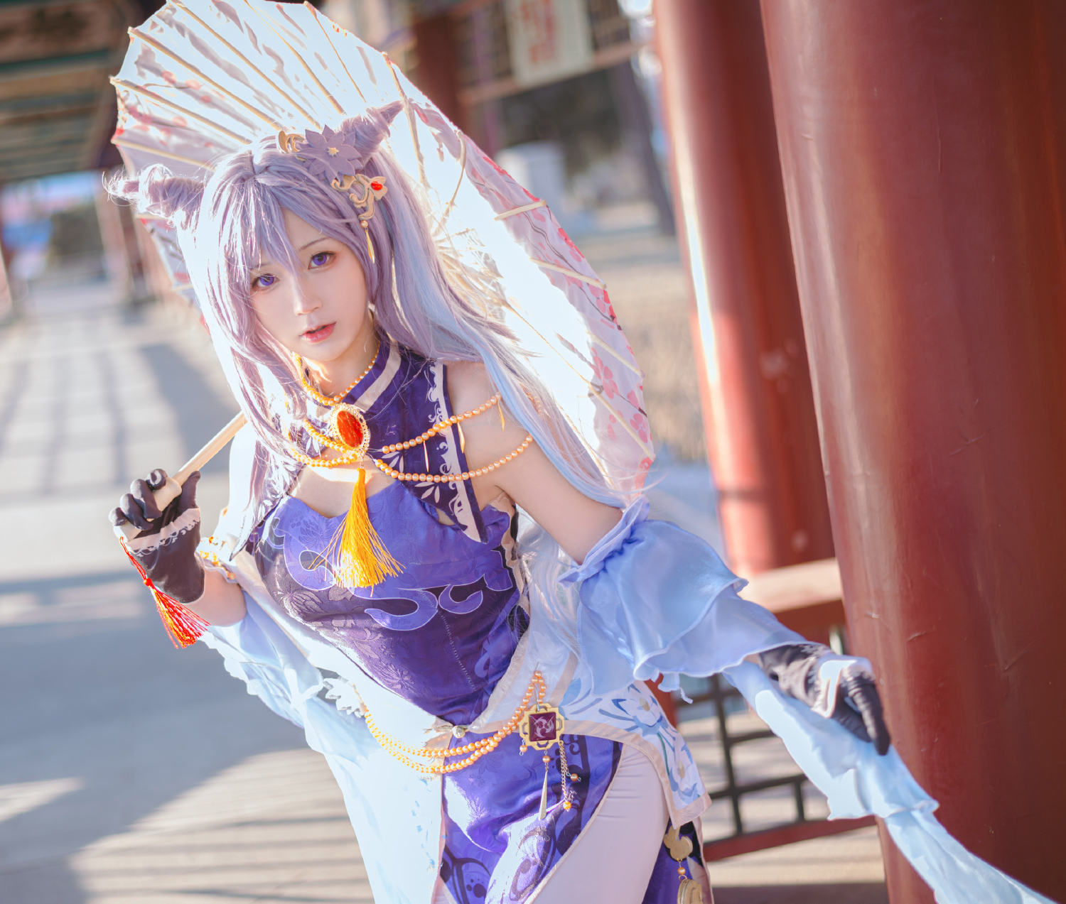 篮子家里有只猫原神刻晴同人旗袍cosplay6