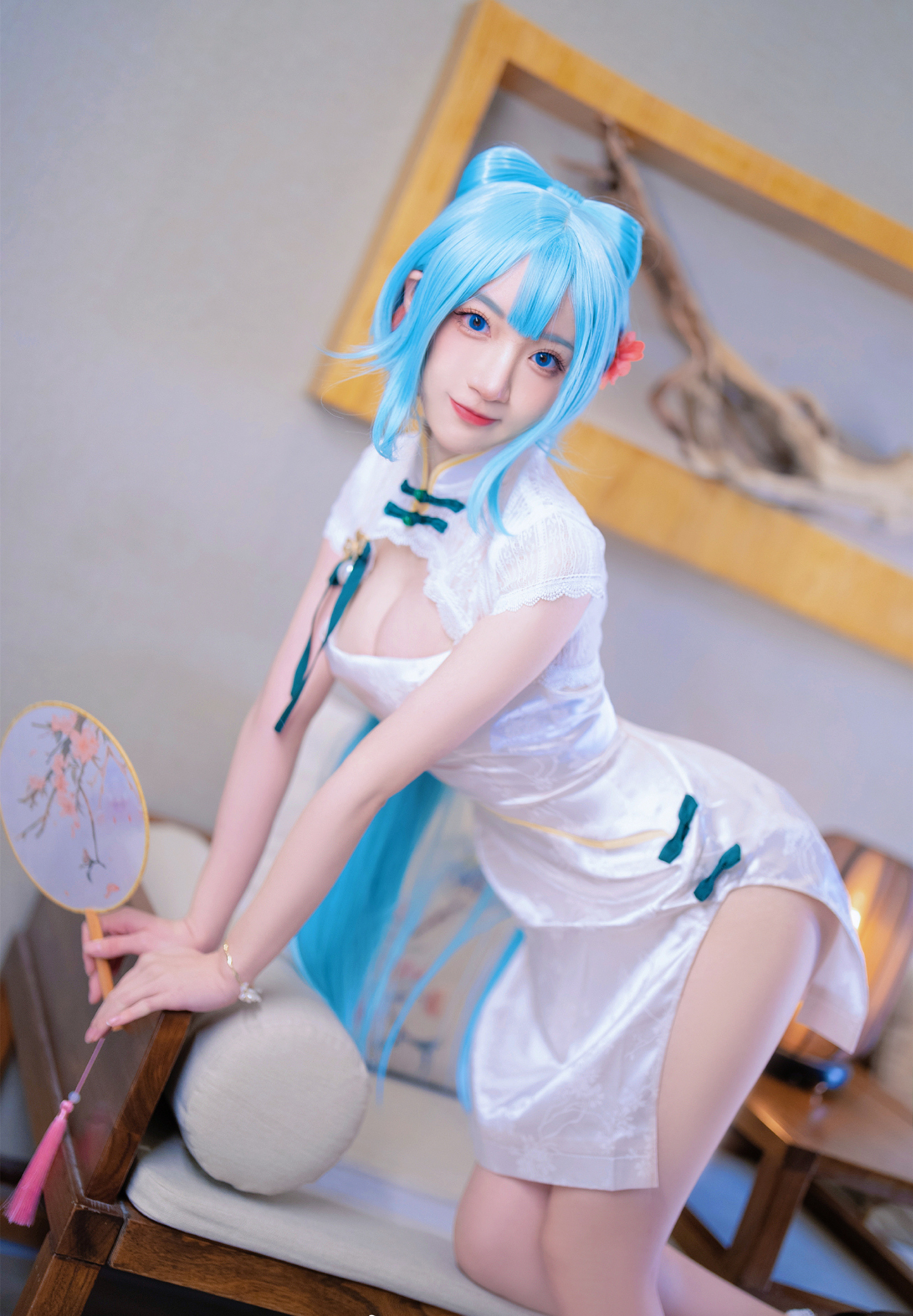 南咲_SakiQvQ短旗袍初音cosplay9