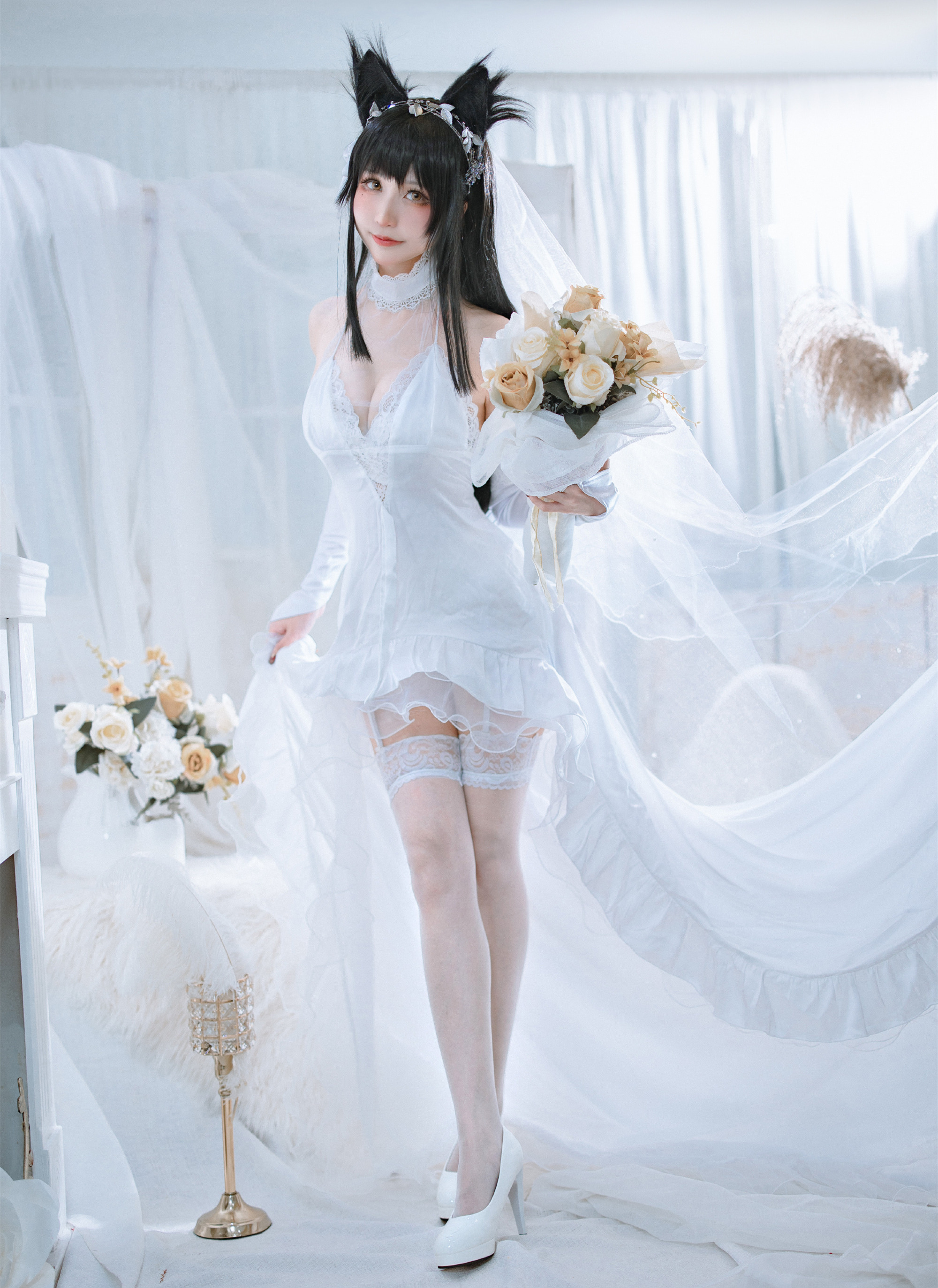 小粉十文字碧蓝航线白花的誓言cosplay1