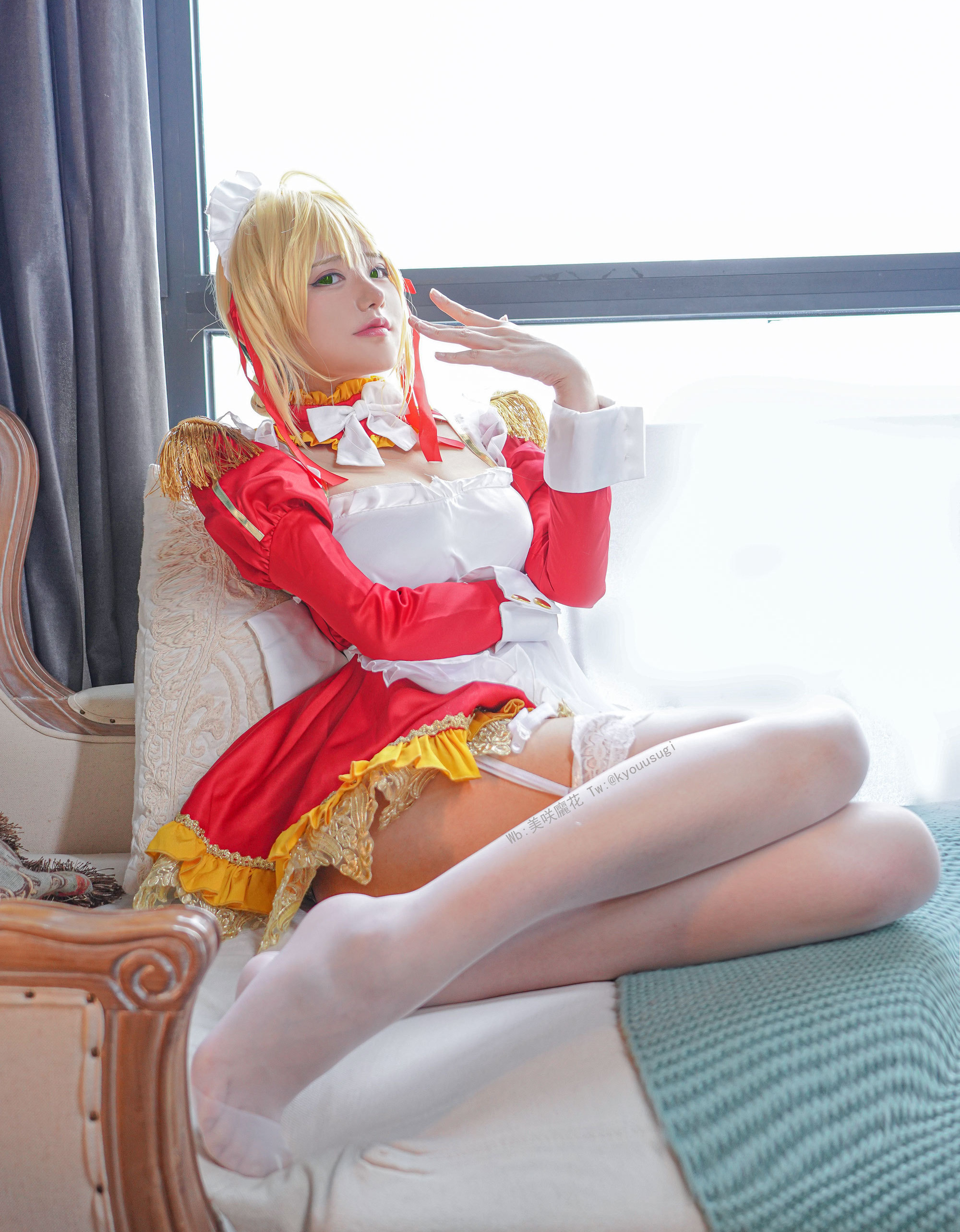 美咲麗花fgo尼禄同人女仆cosplay3