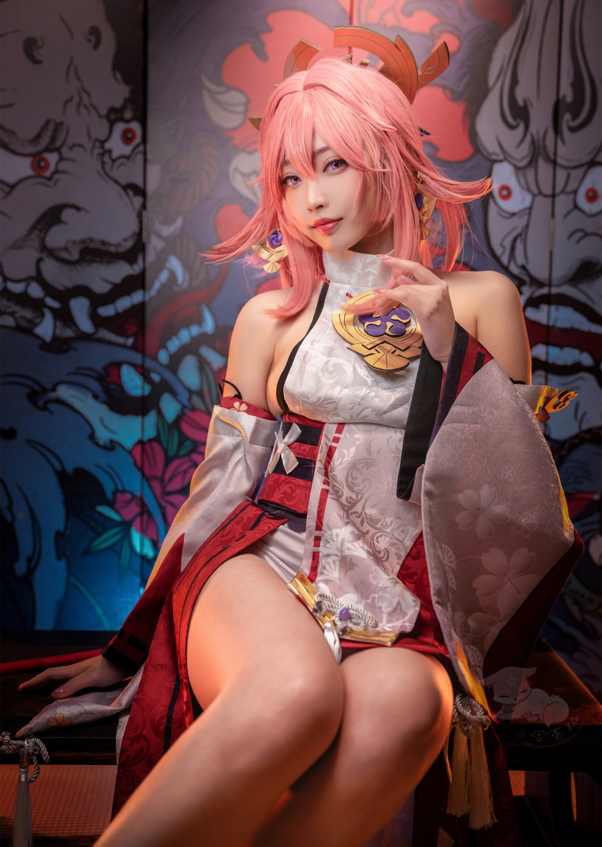 宮本桜原神八重神子cosplay4