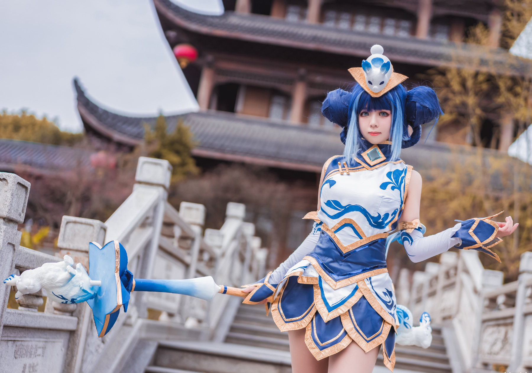 茯苓茯苓叶V英雄联盟青花瓷拉克丝CosPlay5