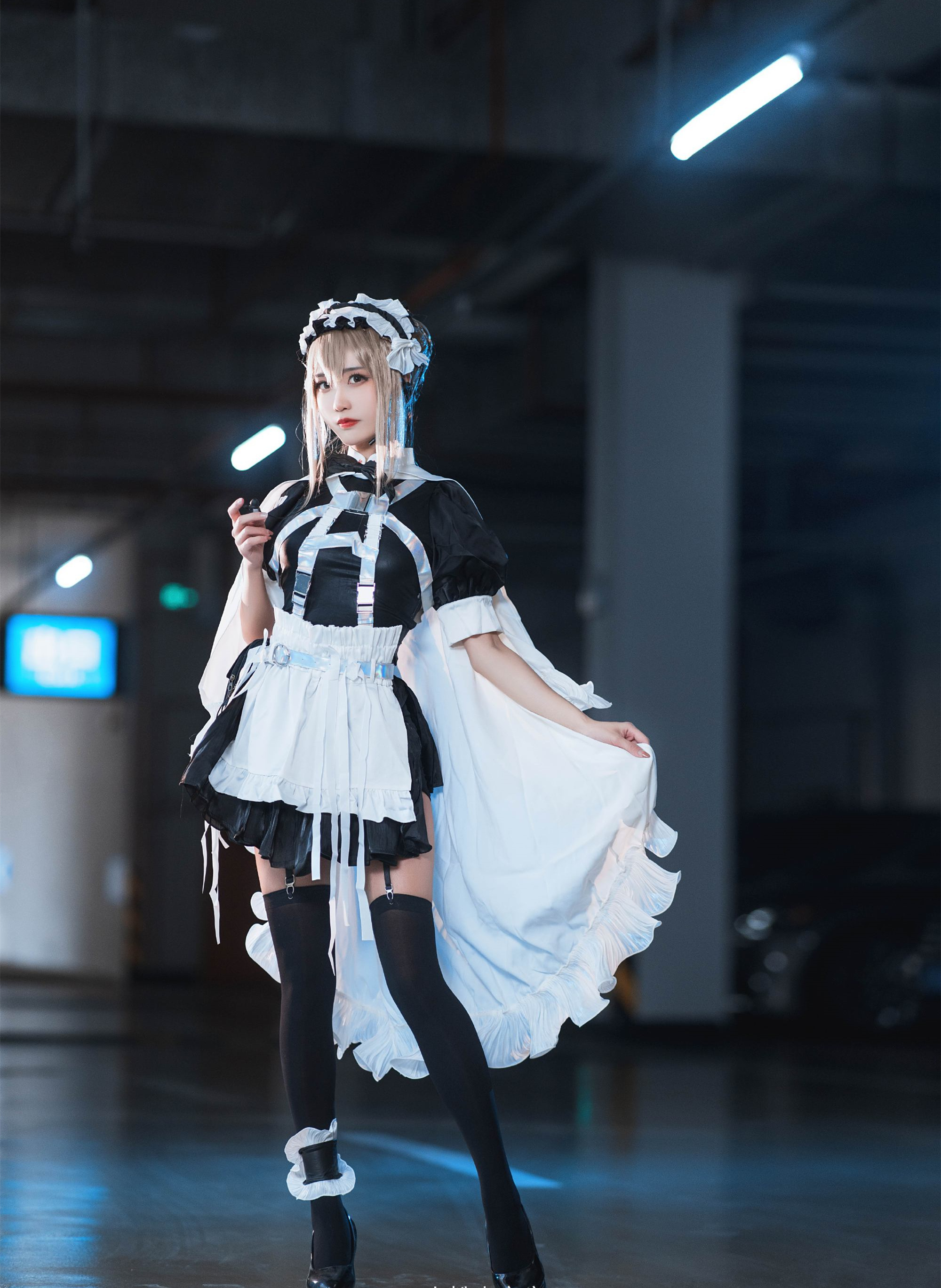 小粉十文字战斗女仆cosplay2