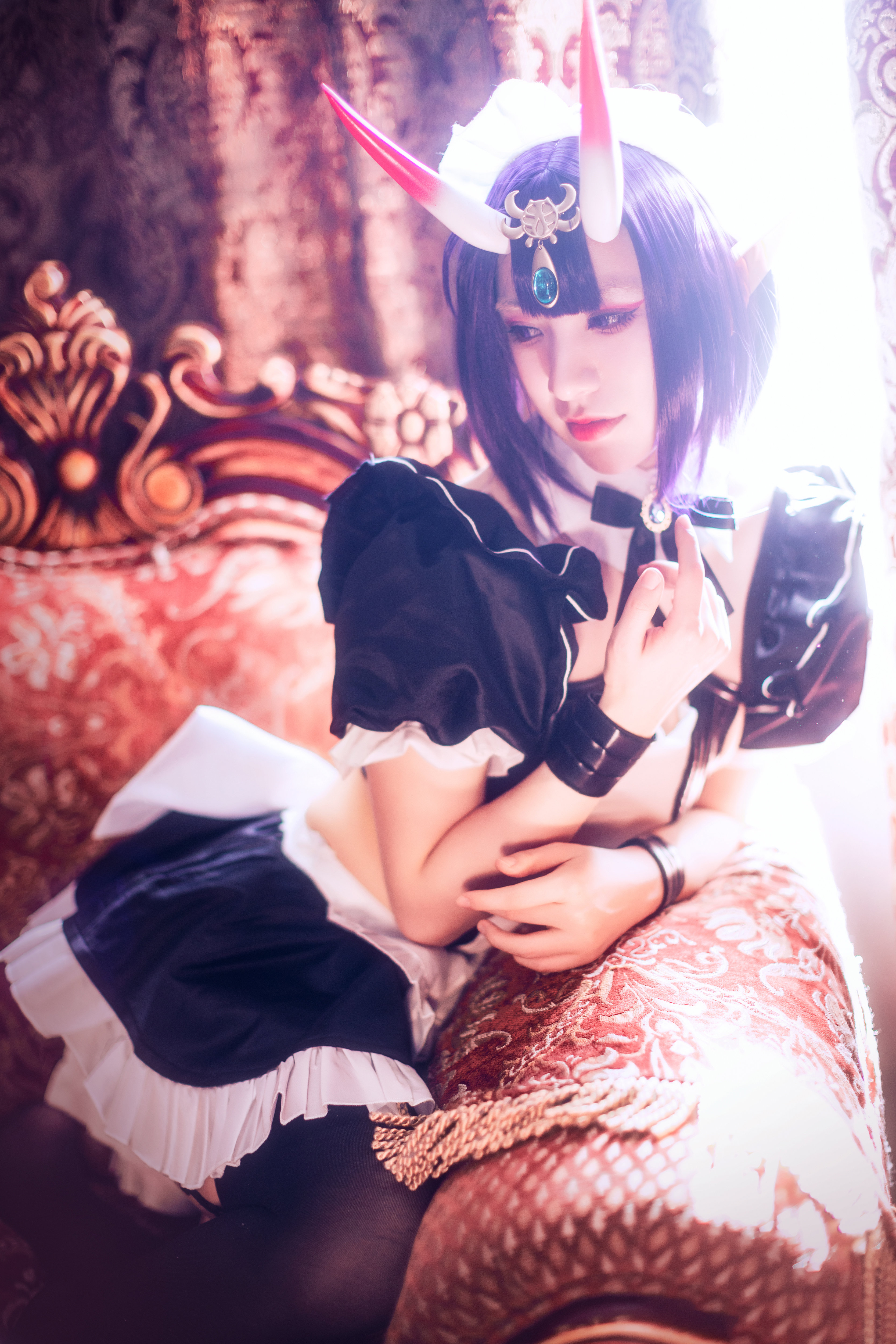 冥戏_CatN fate/grand order酒吞童子女仆CosPlay6