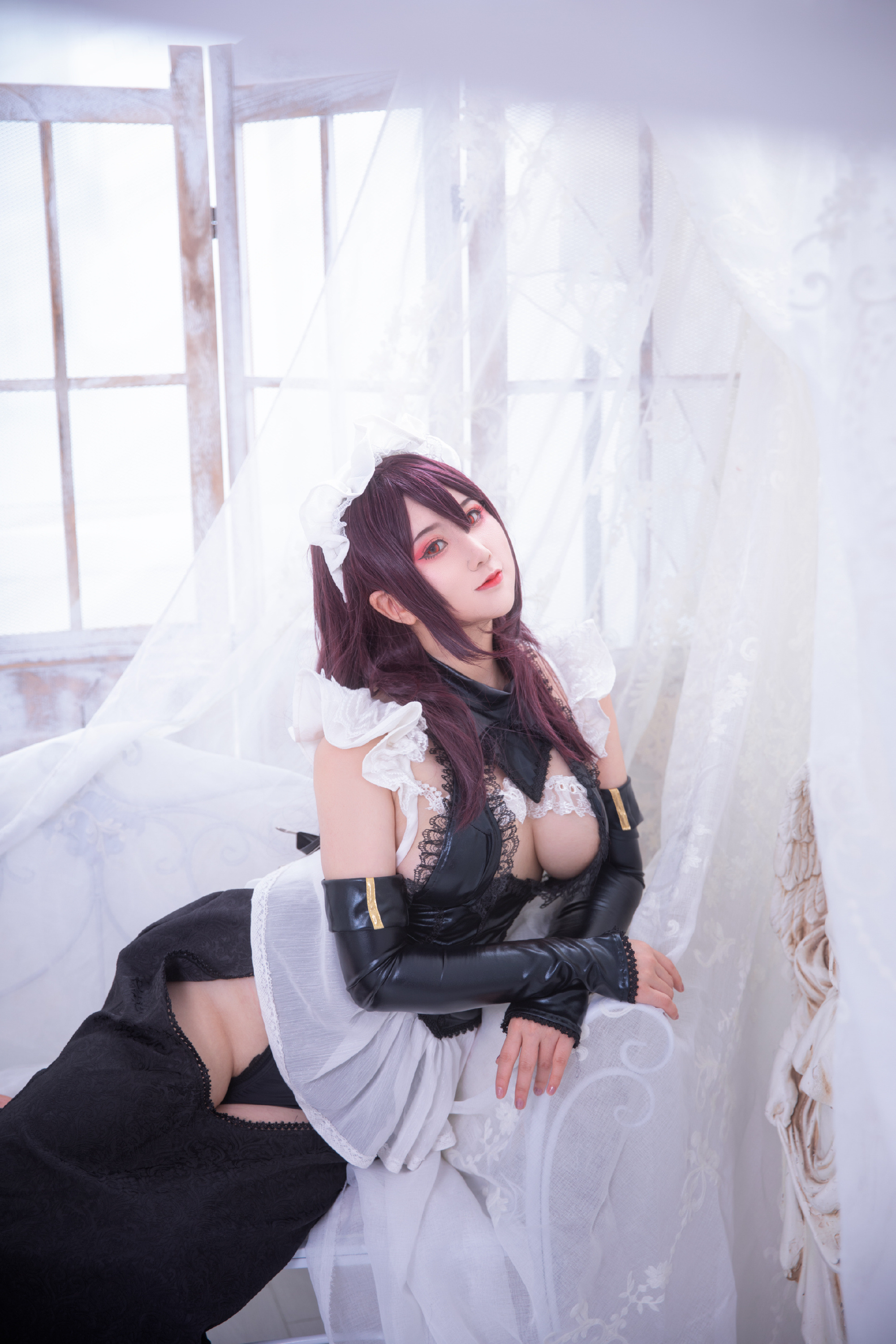 Ruby蘸酱美美斯卡哈女仆cosplay7