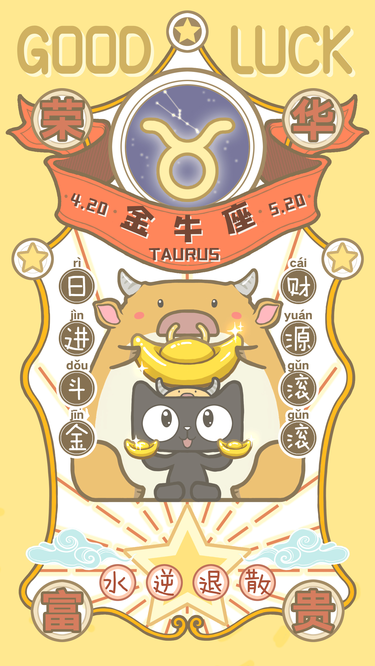 踏实可靠的牛牛们快来转发这个#12星座水逆退散图# 吧,同时本喵给各位