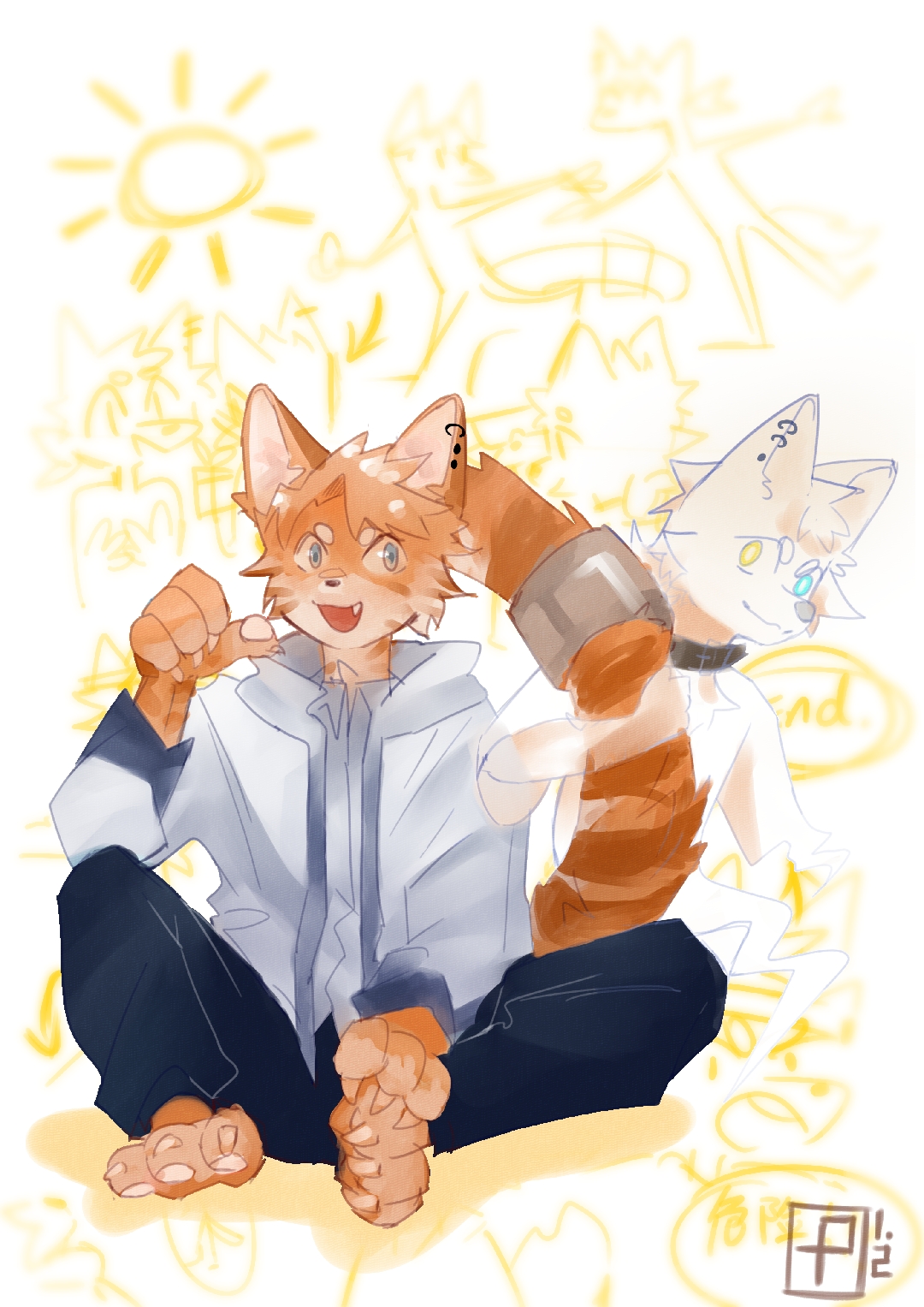 巨尾杂交衔和幽灵犬怒九[哈哈]#怒九笑##衔生