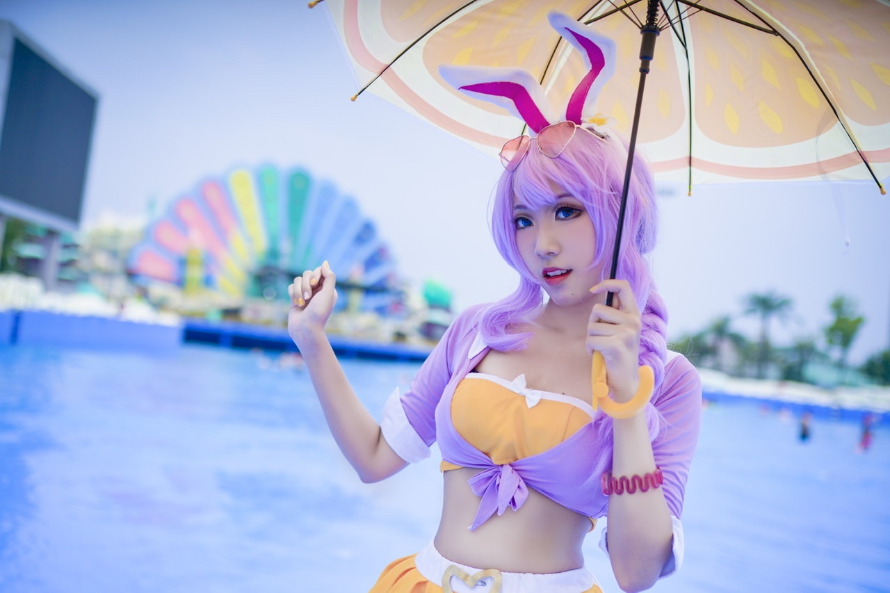 叶唯唯公孙离蜜橘之夏泳装cosplay7