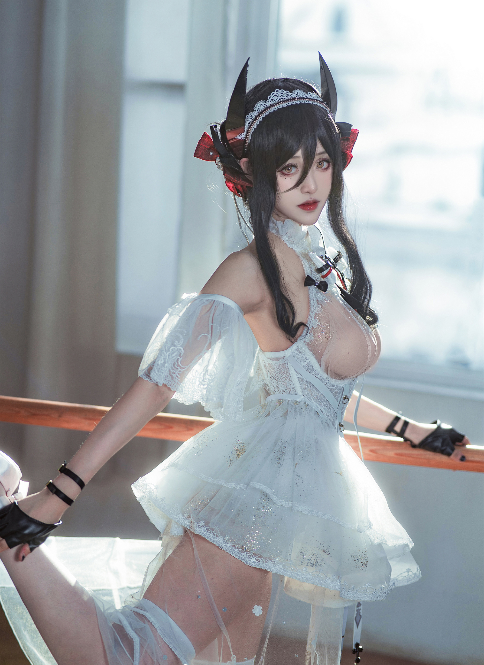 比比骨骼精奇QwQ明日方舟伊内丝芭蕾cosplay4