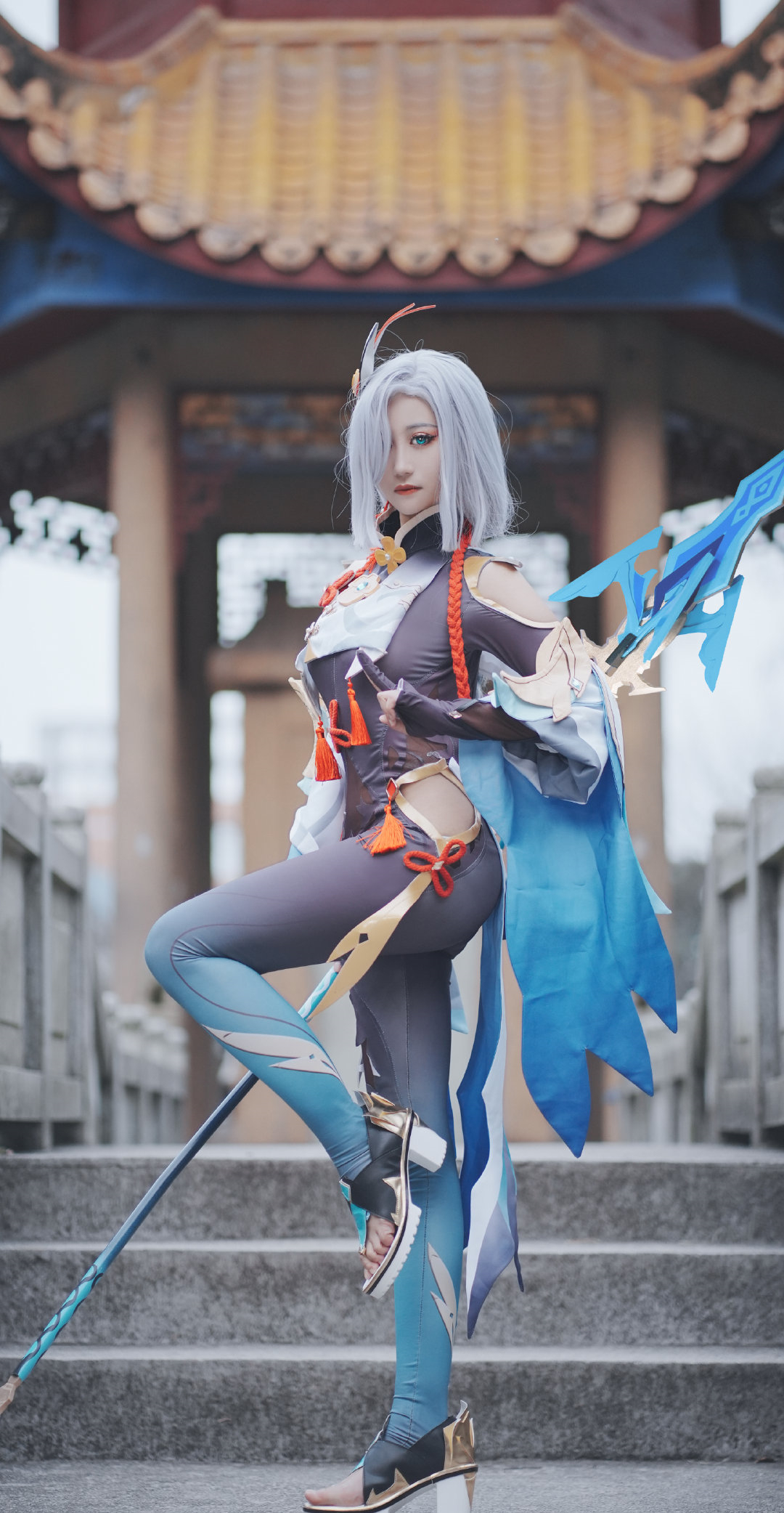 Vv子教授原神申鹤cosplay1