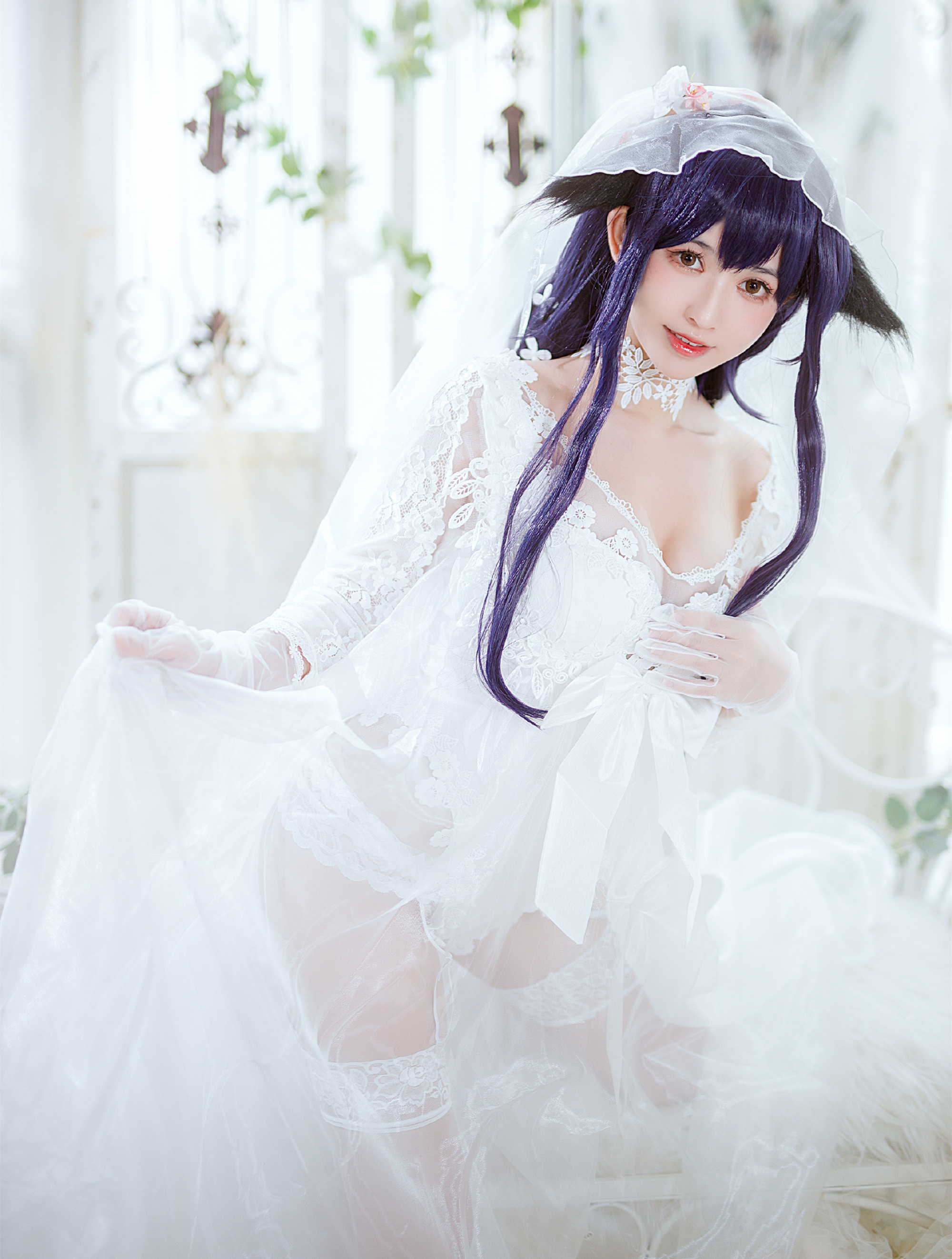 鳗鱼霏儿碧蓝航线吾妻婚纱cosplay5