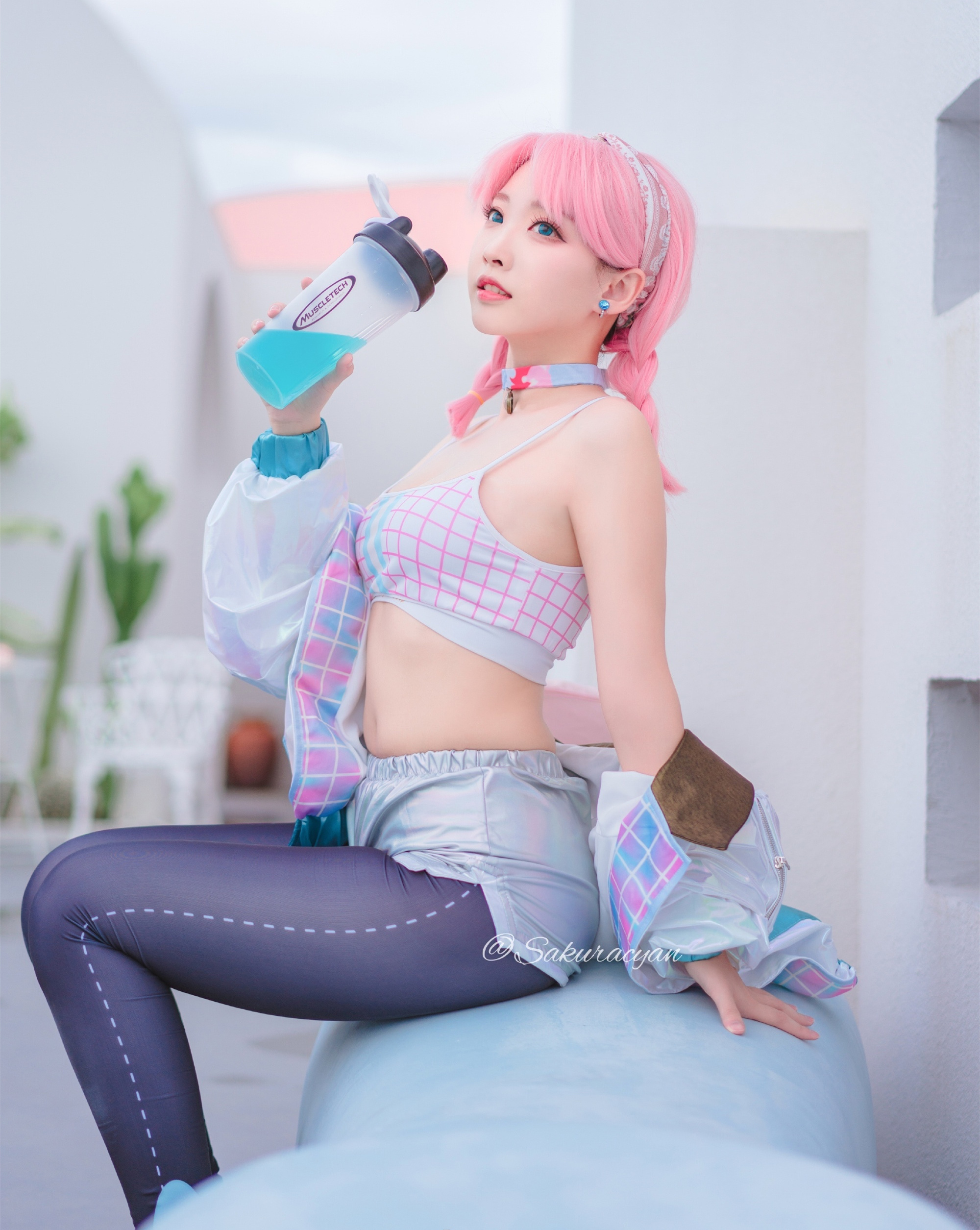 宮本桜明日方舟浅滩律动蓝毒cosplay5